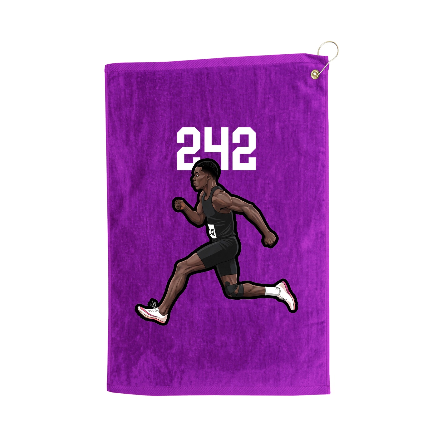 Golf Towel — Number Top in Purple