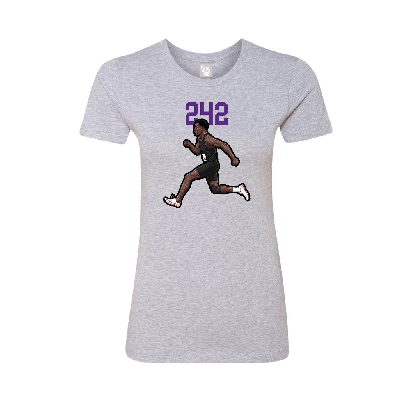 Womens Tee — Number Top in Grey