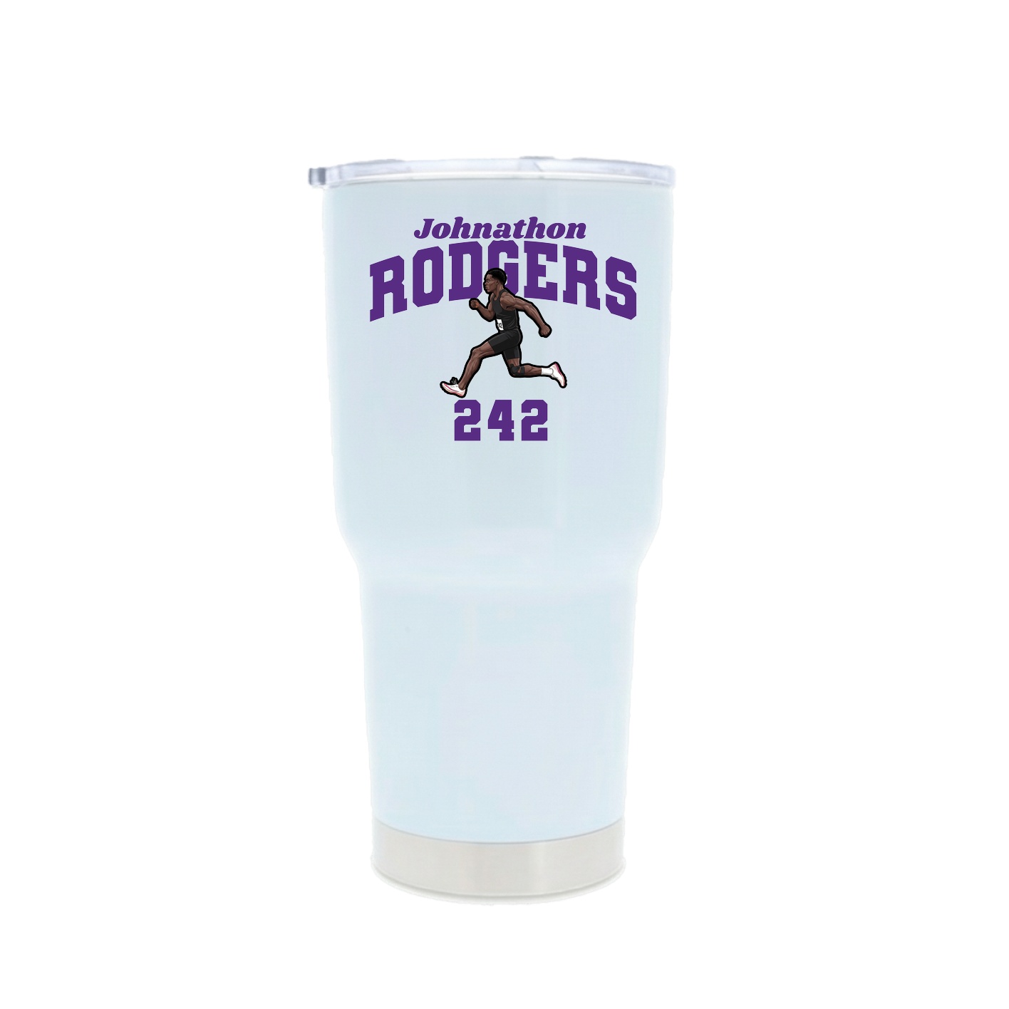 30oz Stainless Steel Tumbler — Signature Arch in White