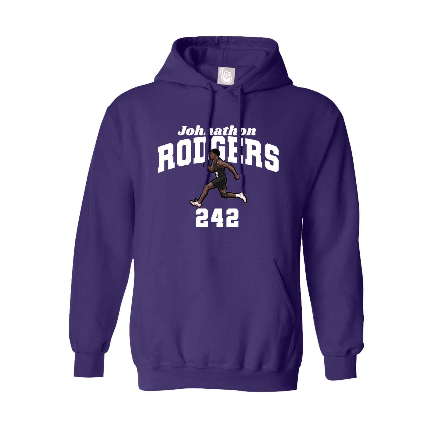 Youth Hoodie — Signature Arch in Purple