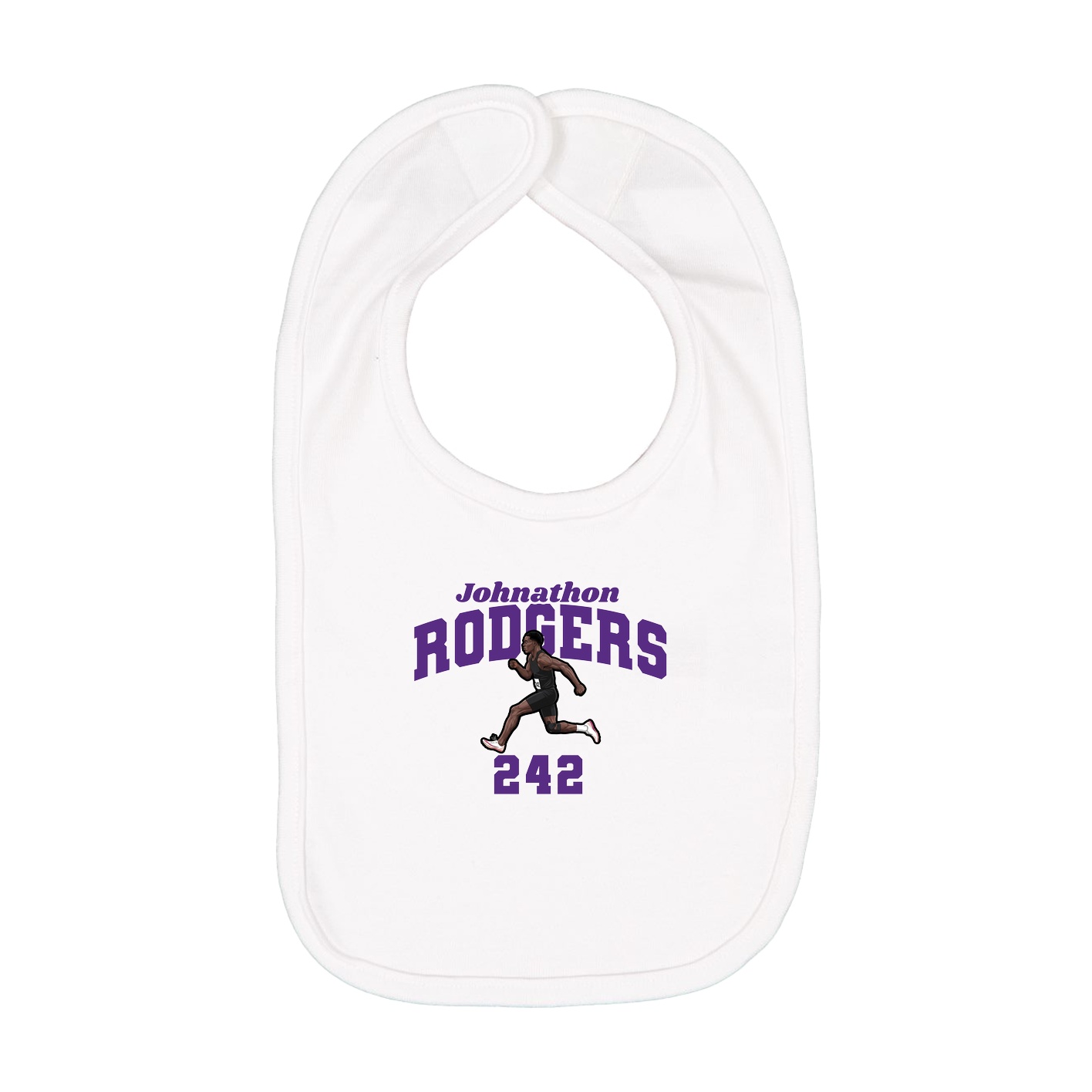 Infant Bib — Signature Arch in White