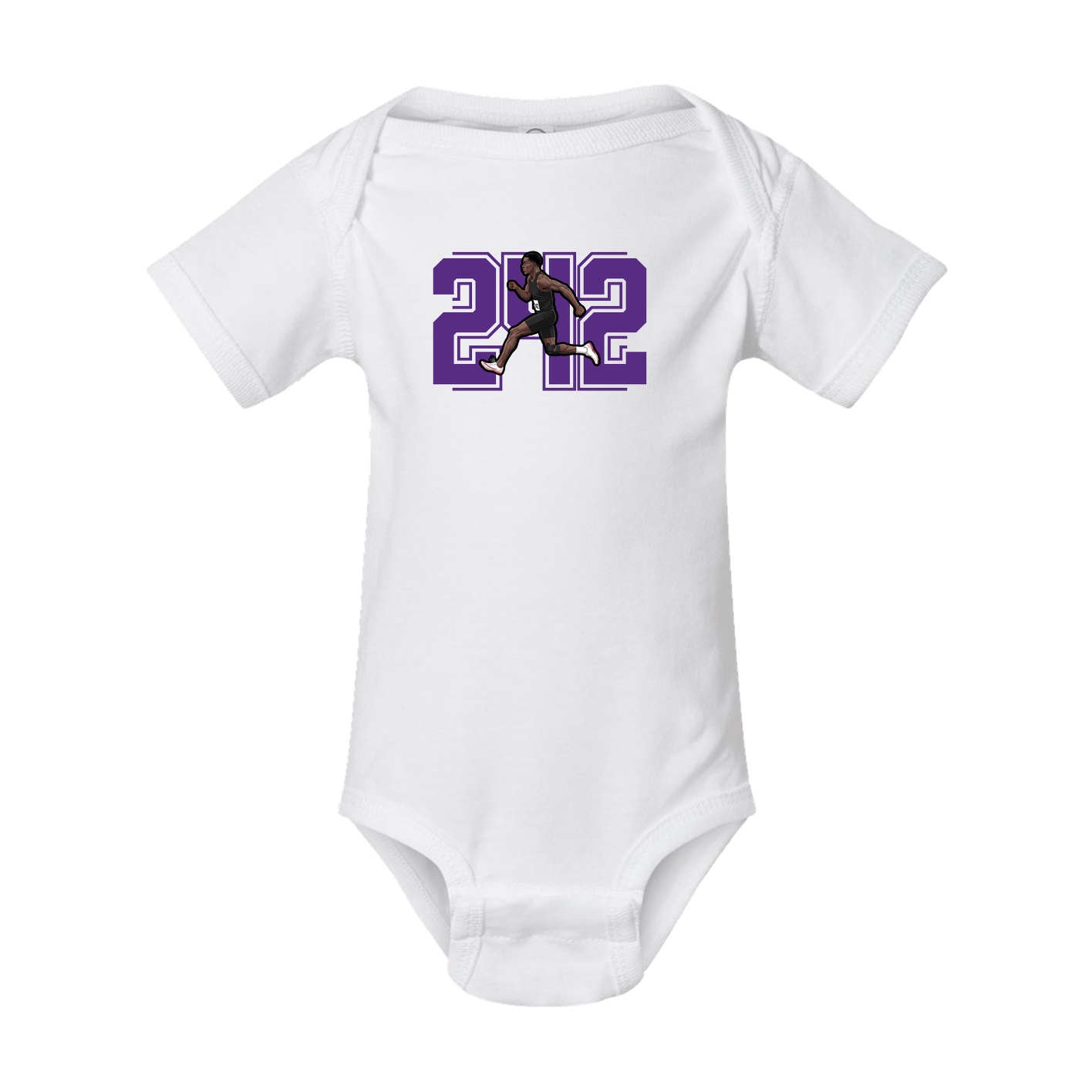Baby Onesie — Number in White