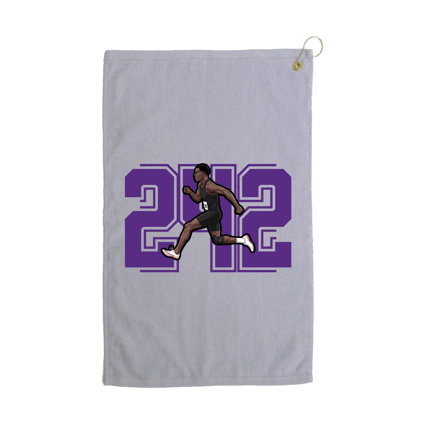 Golf Towel — Number in Grey