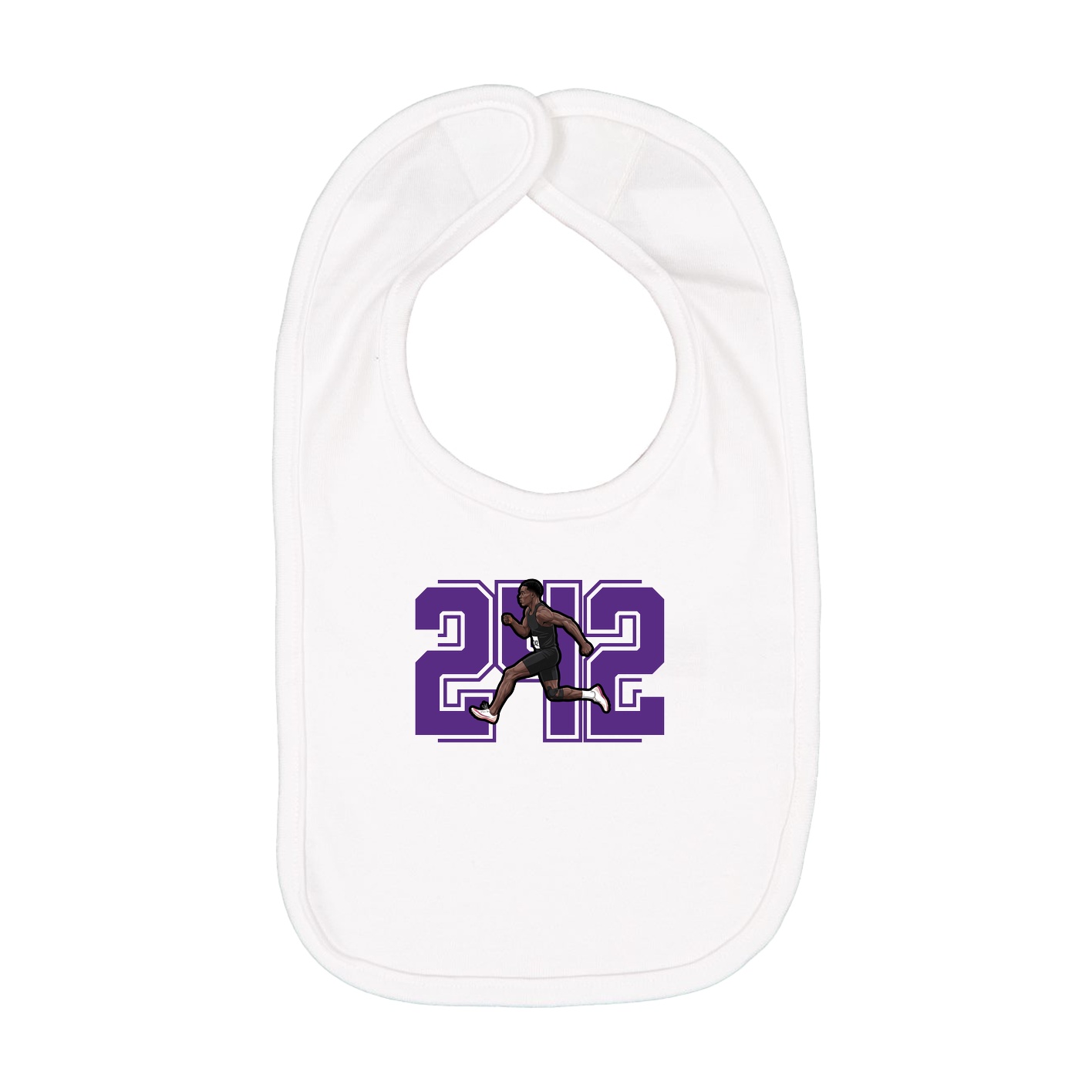 Infant Bib — Number in White