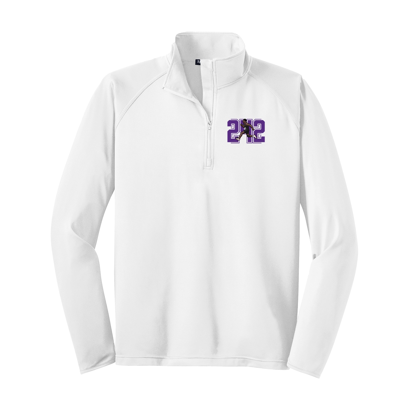Q-Zip Pullover — Number in White