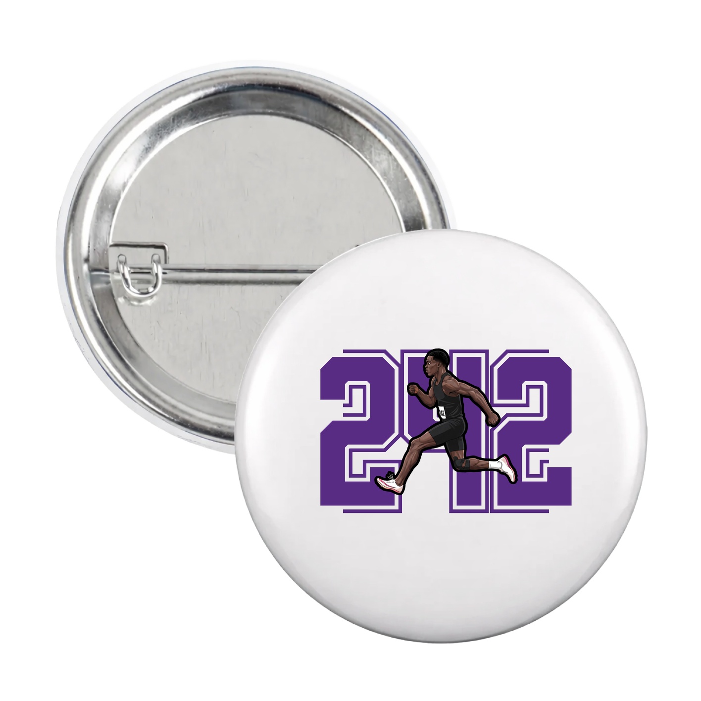 Game Day Button — Number in White