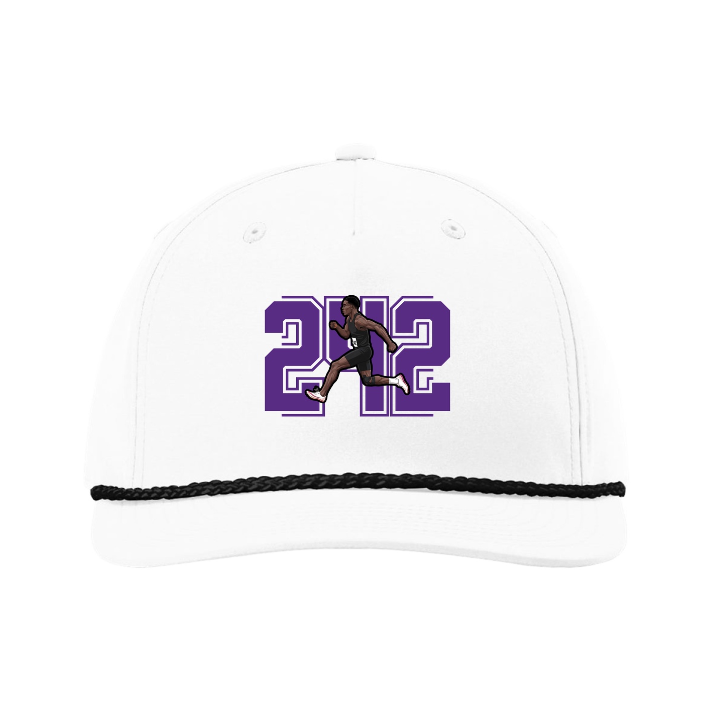 Five-Panel Classic Rope Cap — Number in White