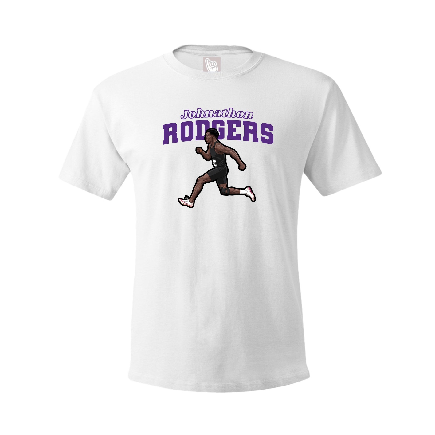 Youth Tee — Name Arch in White