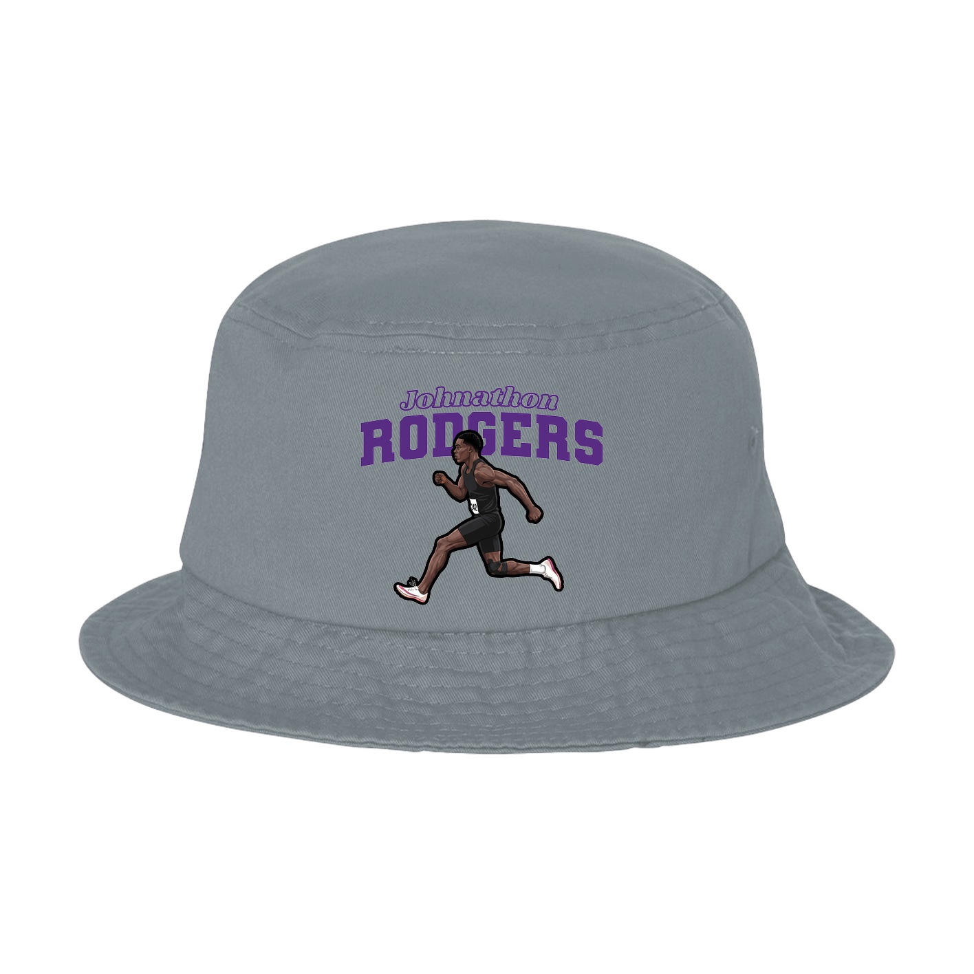 Bucket Cap — Name Arch in Grey