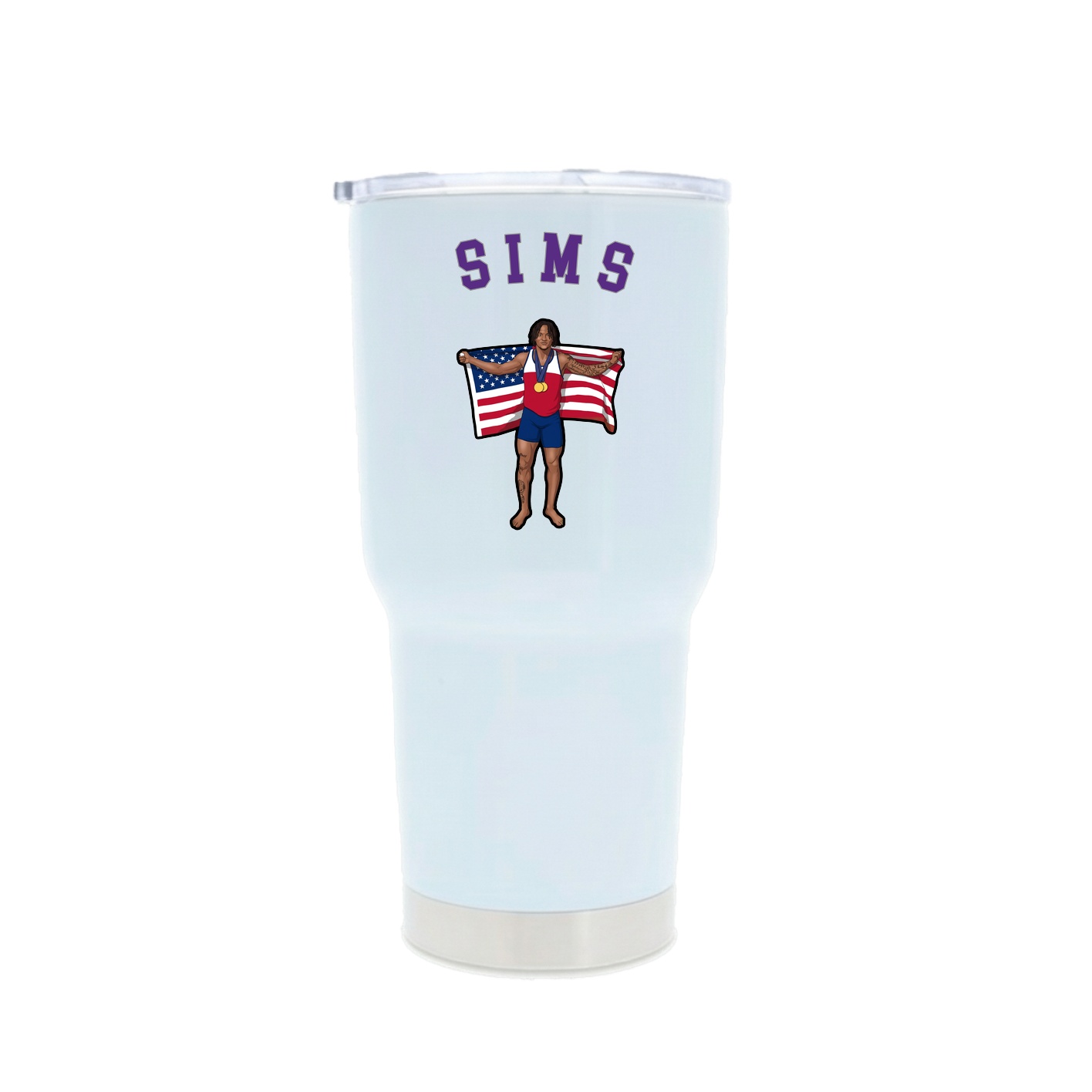30oz Stainless Steel Tumbler — Shirsey Arch in White