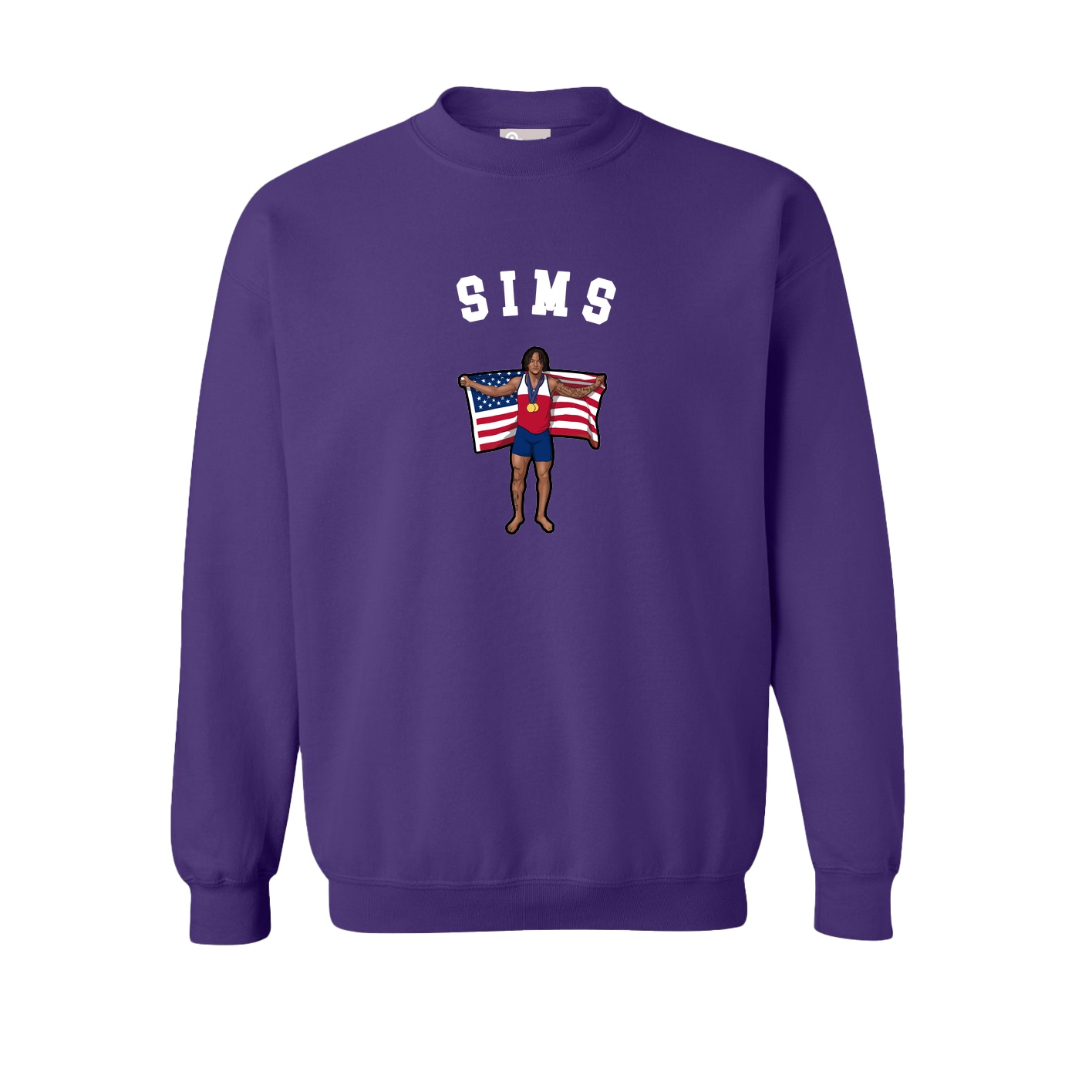 Fleece Crew — Shirsey Arch in Purple