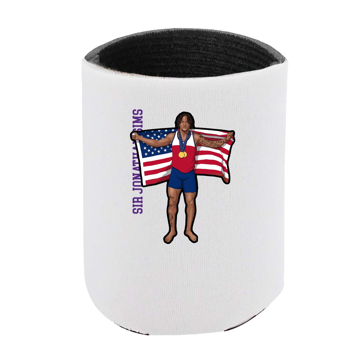Can Holder — Name Vertical in White