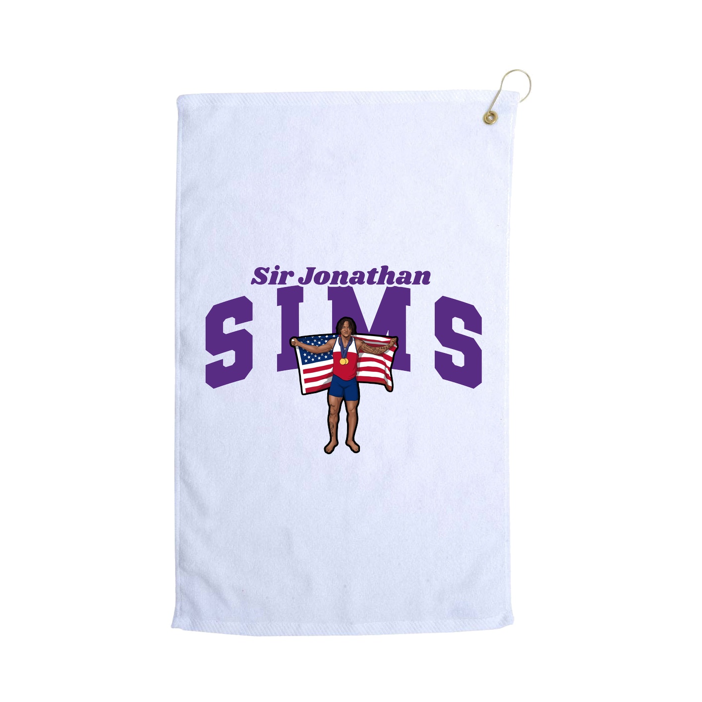 Golf Towel — Signature Arch in White