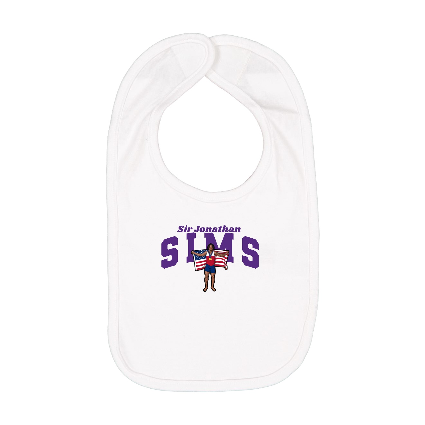 Infant Bib — Signature Arch in White