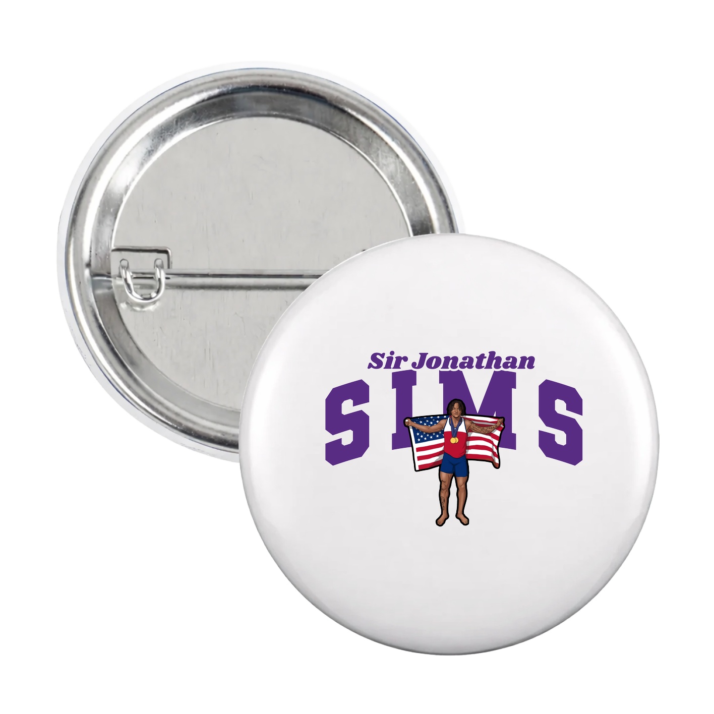 Game Day Button — Signature Arch in White