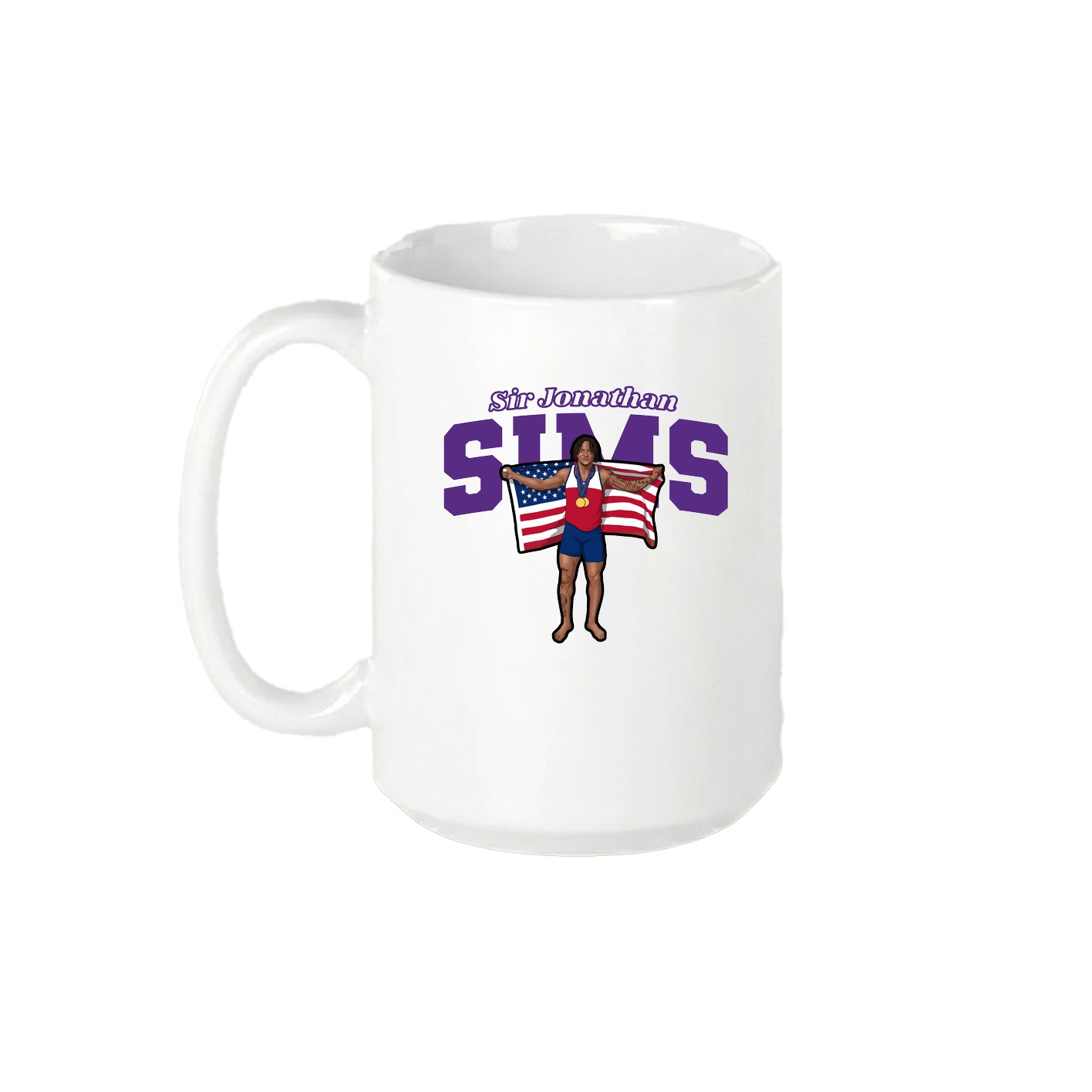15oz Coffee Mug — Name Arch in White