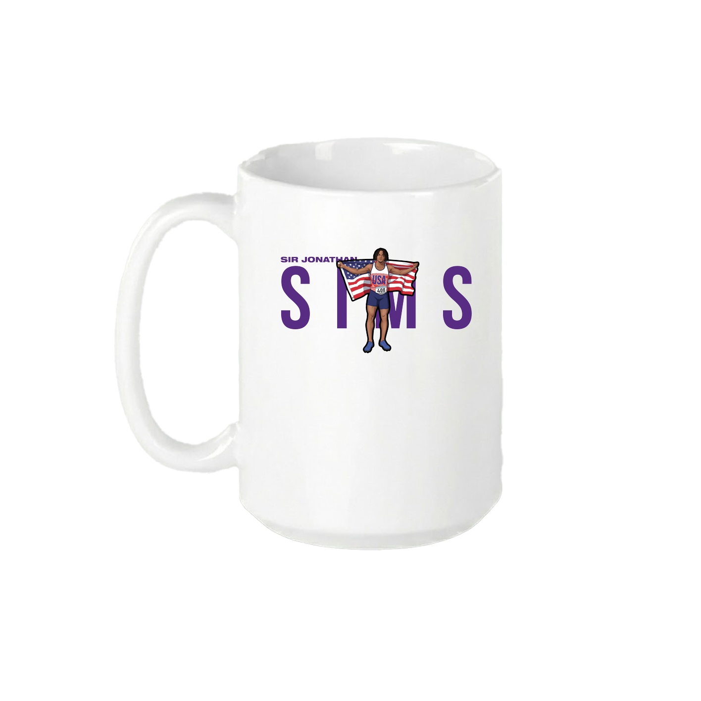 15oz Coffee Mug — Player Name in White