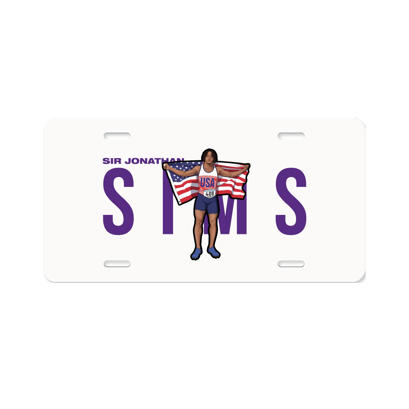License Plate — Player Name in Classic