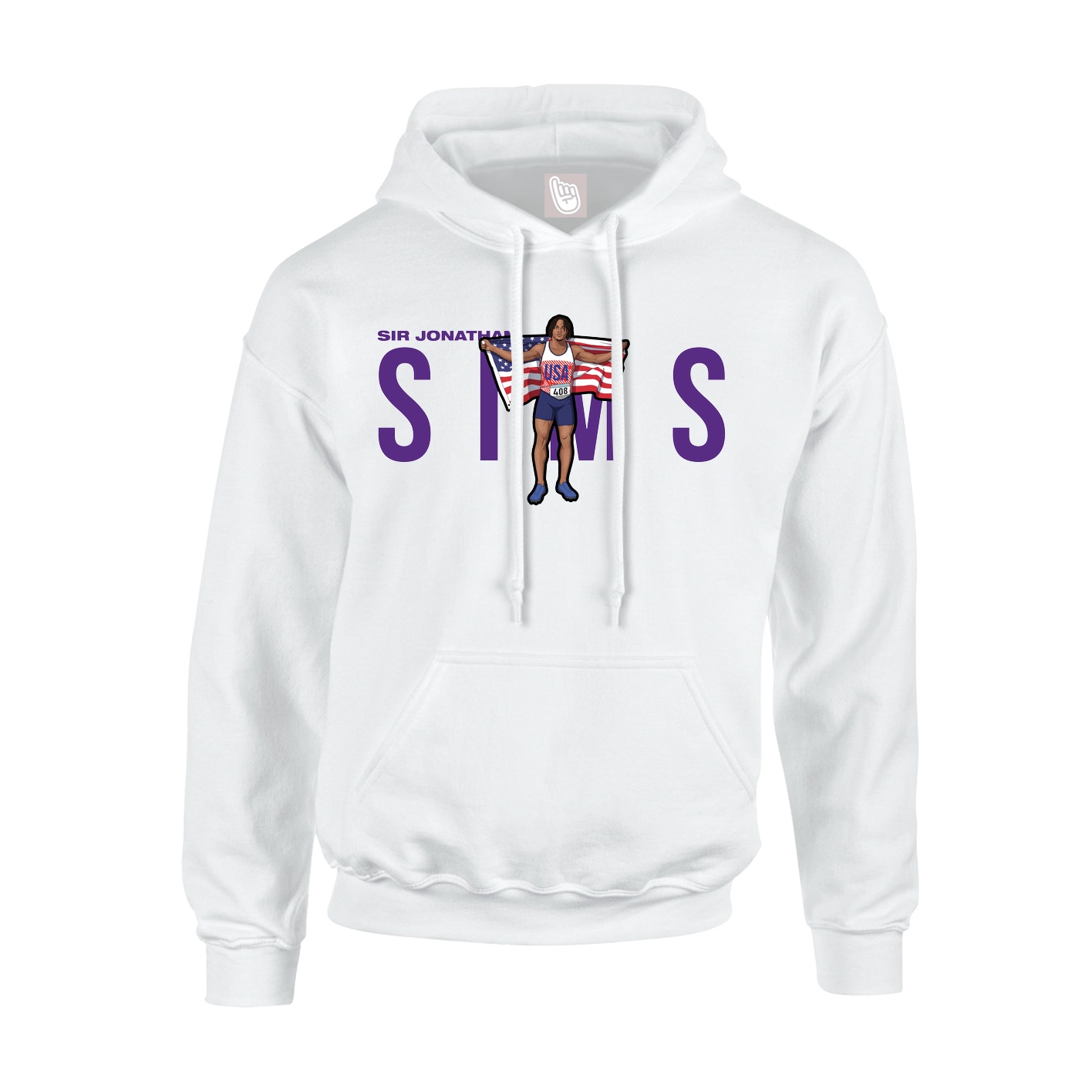 Youth Hoodie — Player Name in White