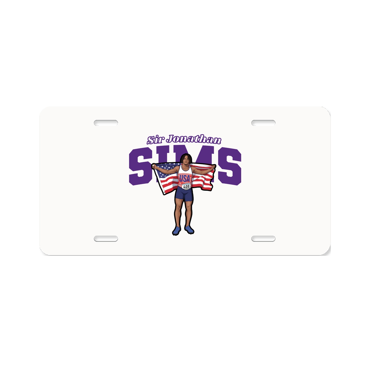 License Plate — Name Arch in Classic