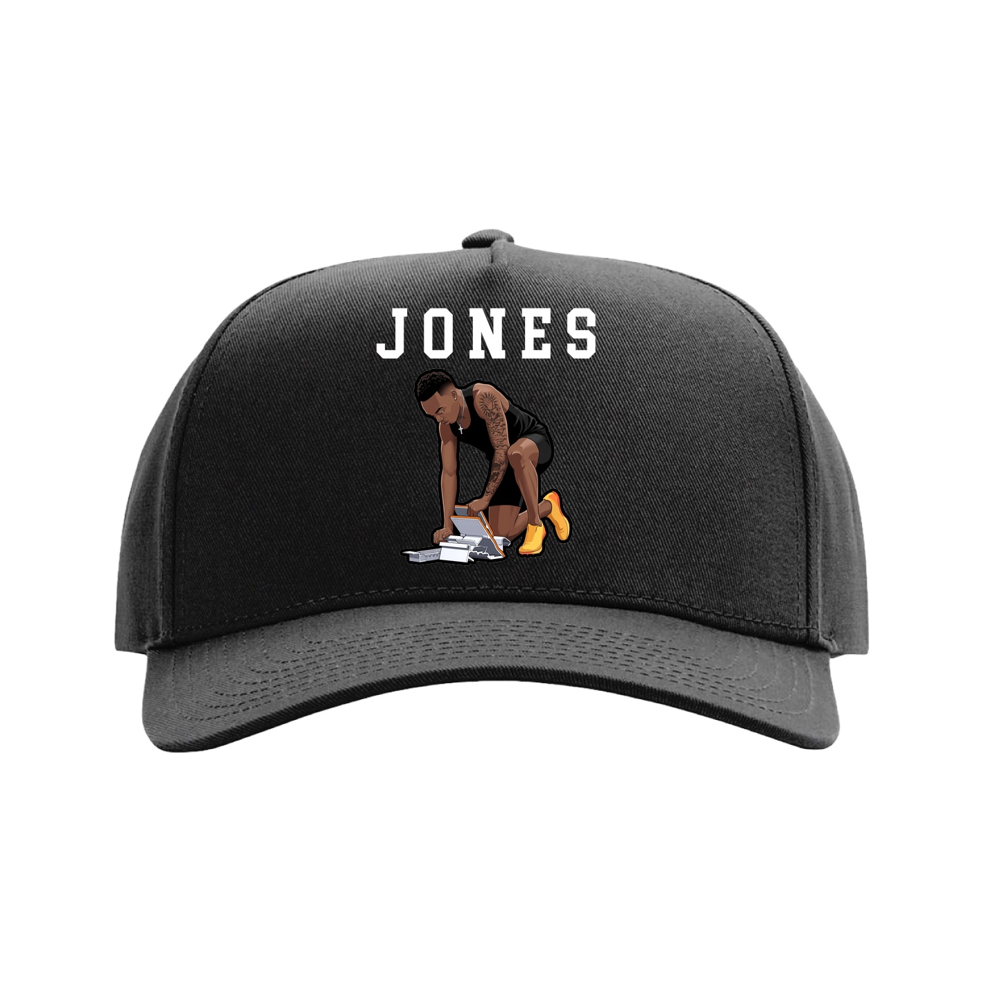 Full Fabric Five-Panel Champ Cap — Shirsey in Black