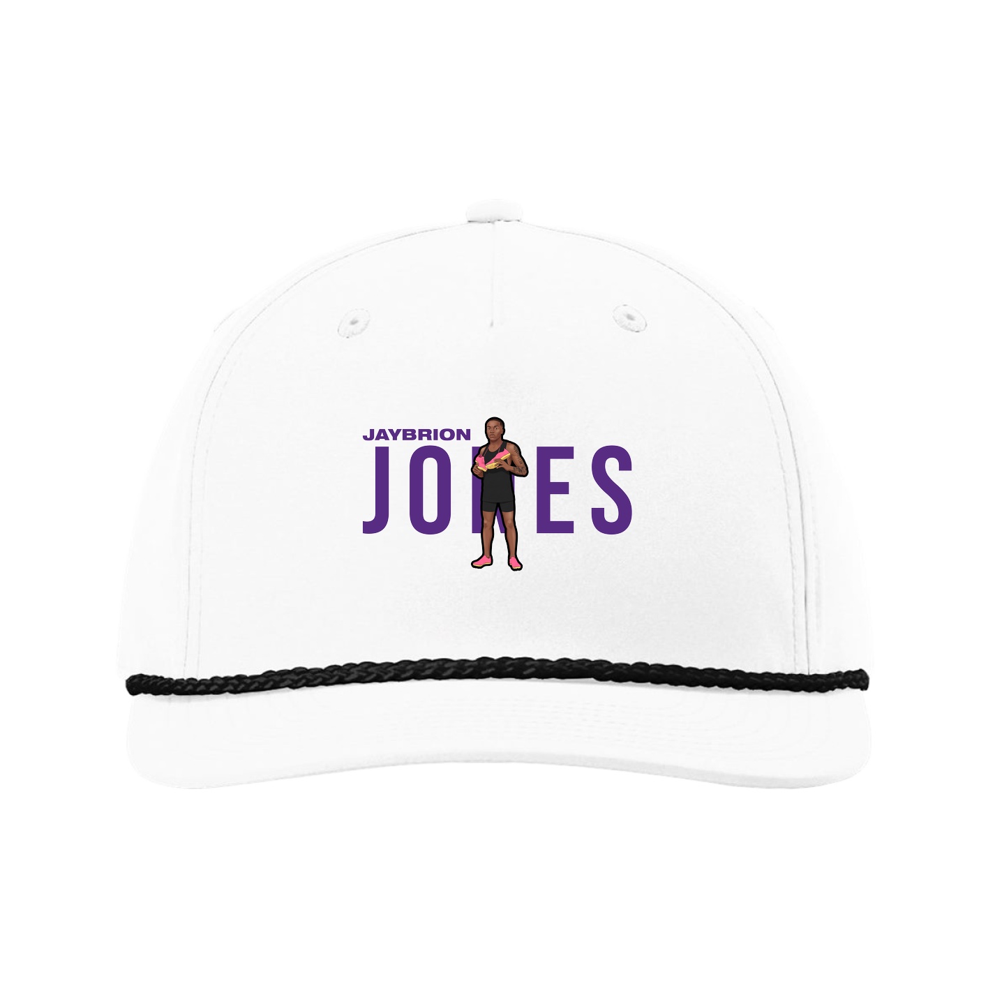 Five-Panel Classic Rope Cap — Player Name in White