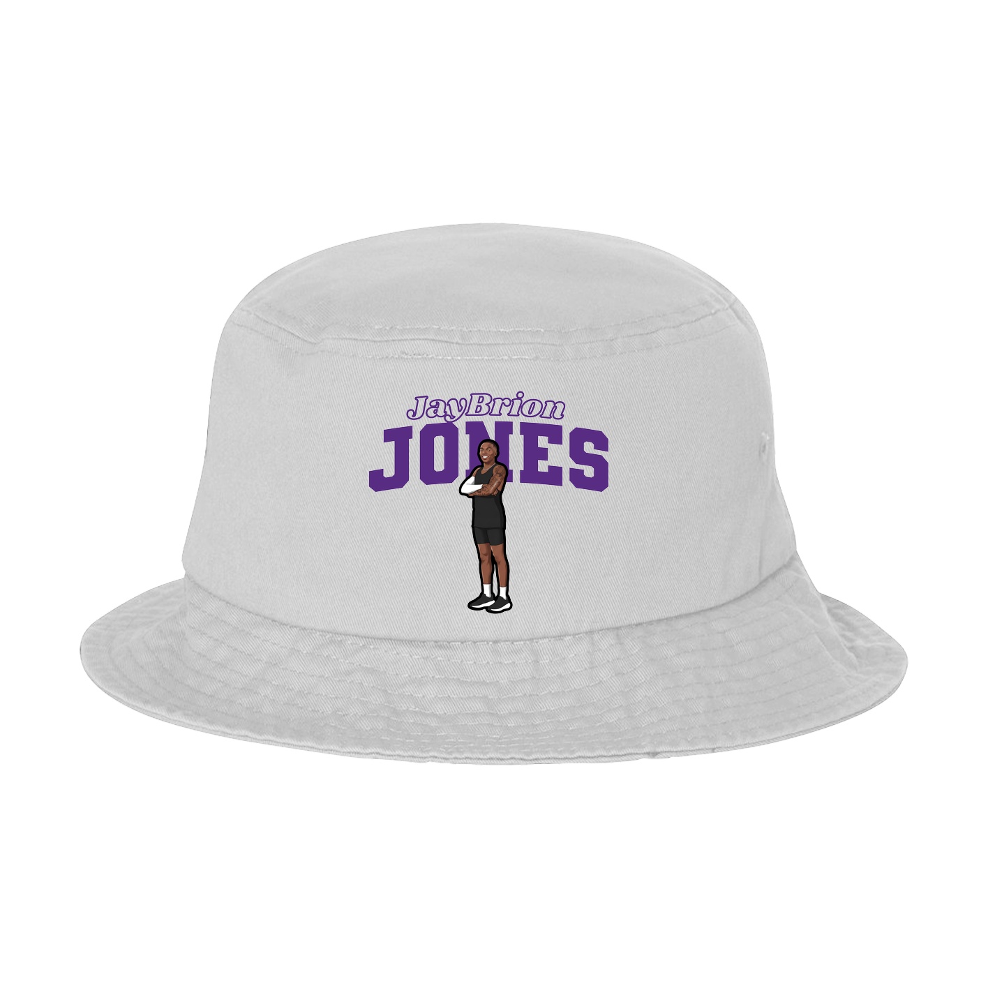 Bucket Cap — Name Arch in White