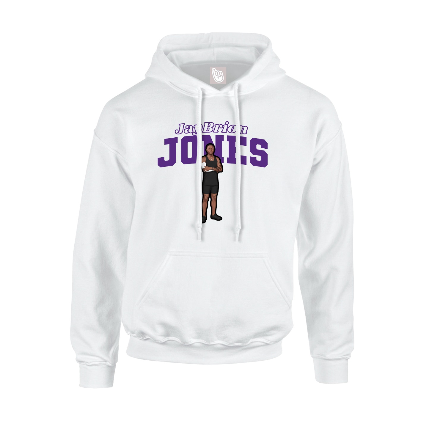 Hoodie — Name Arch in White