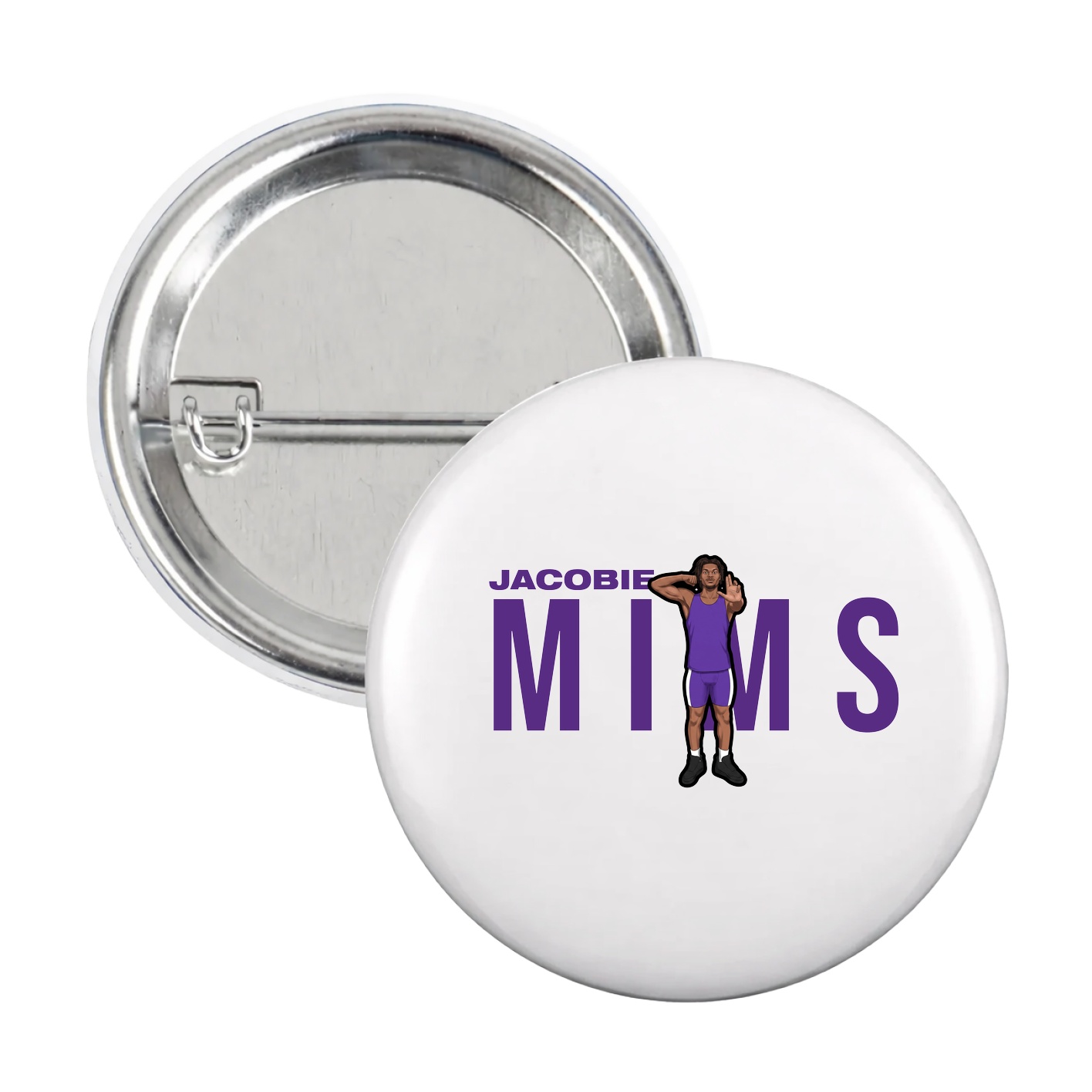 Game Day Button — Player Name in White