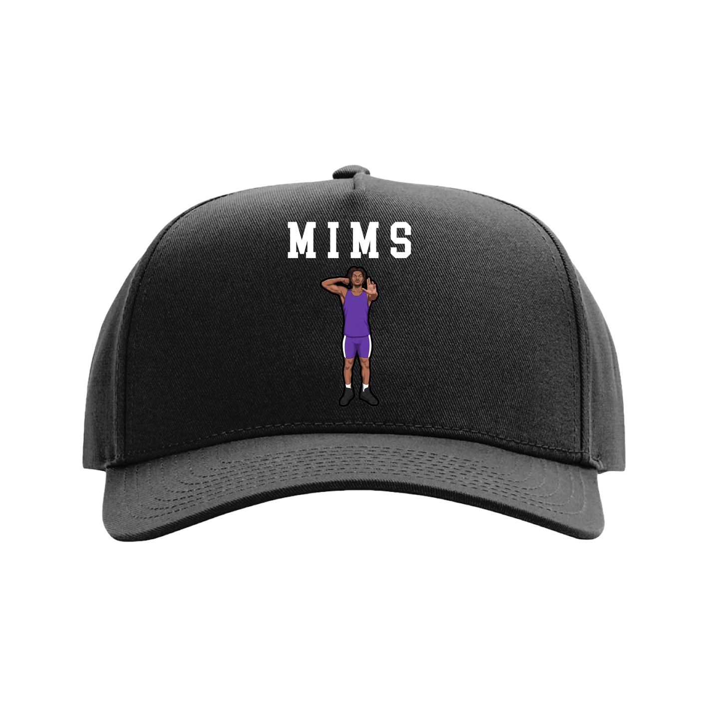 Full Fabric Five-Panel Champ Cap — Shirsey in Black