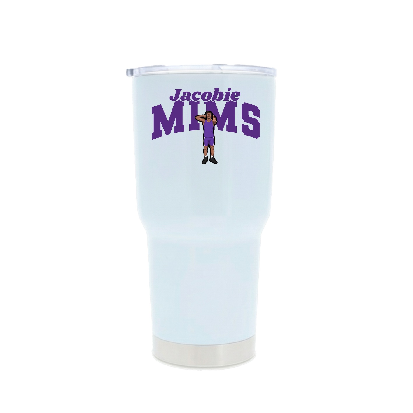 30oz Stainless Steel Tumbler — Signature Arch in White