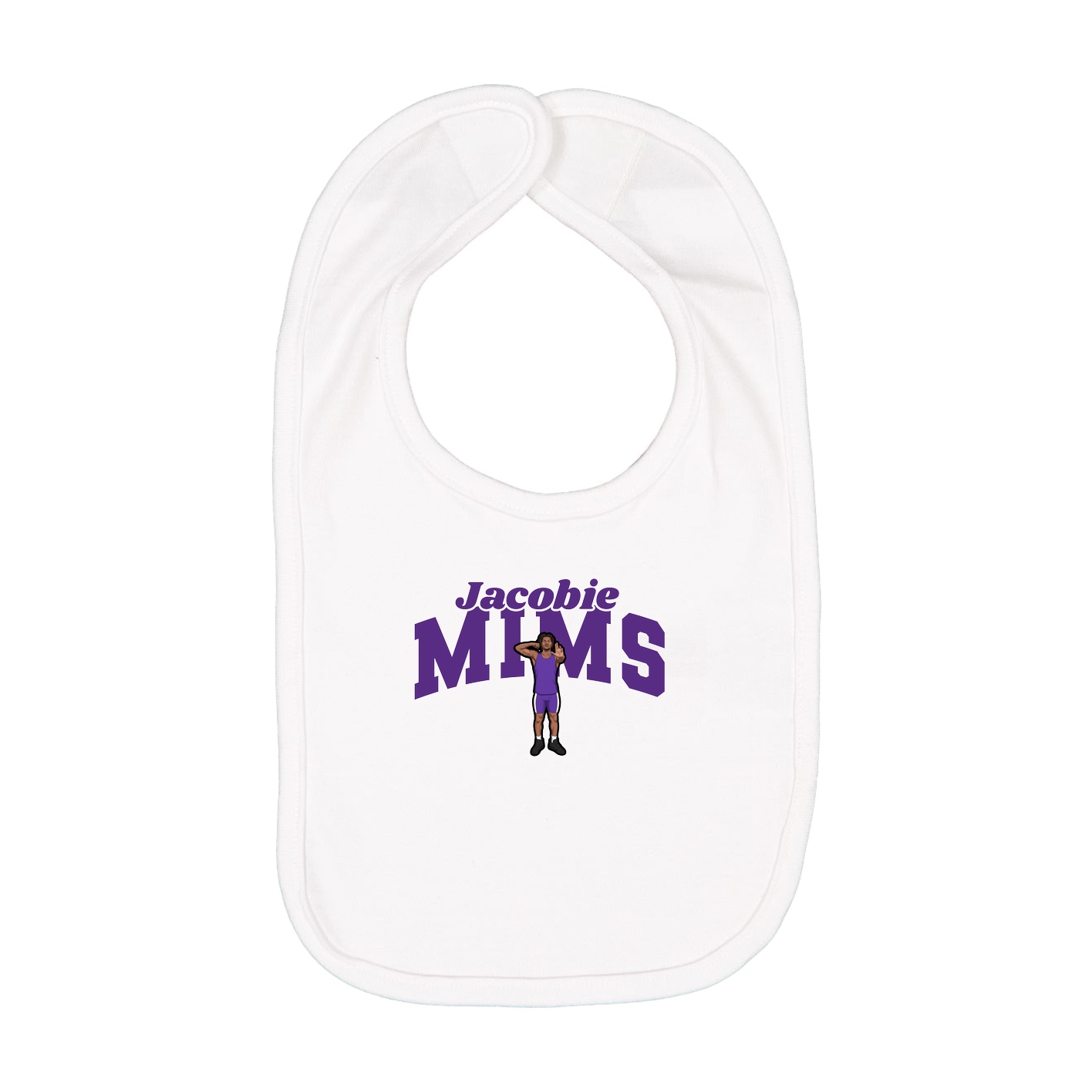Infant Bib — Signature Arch in White