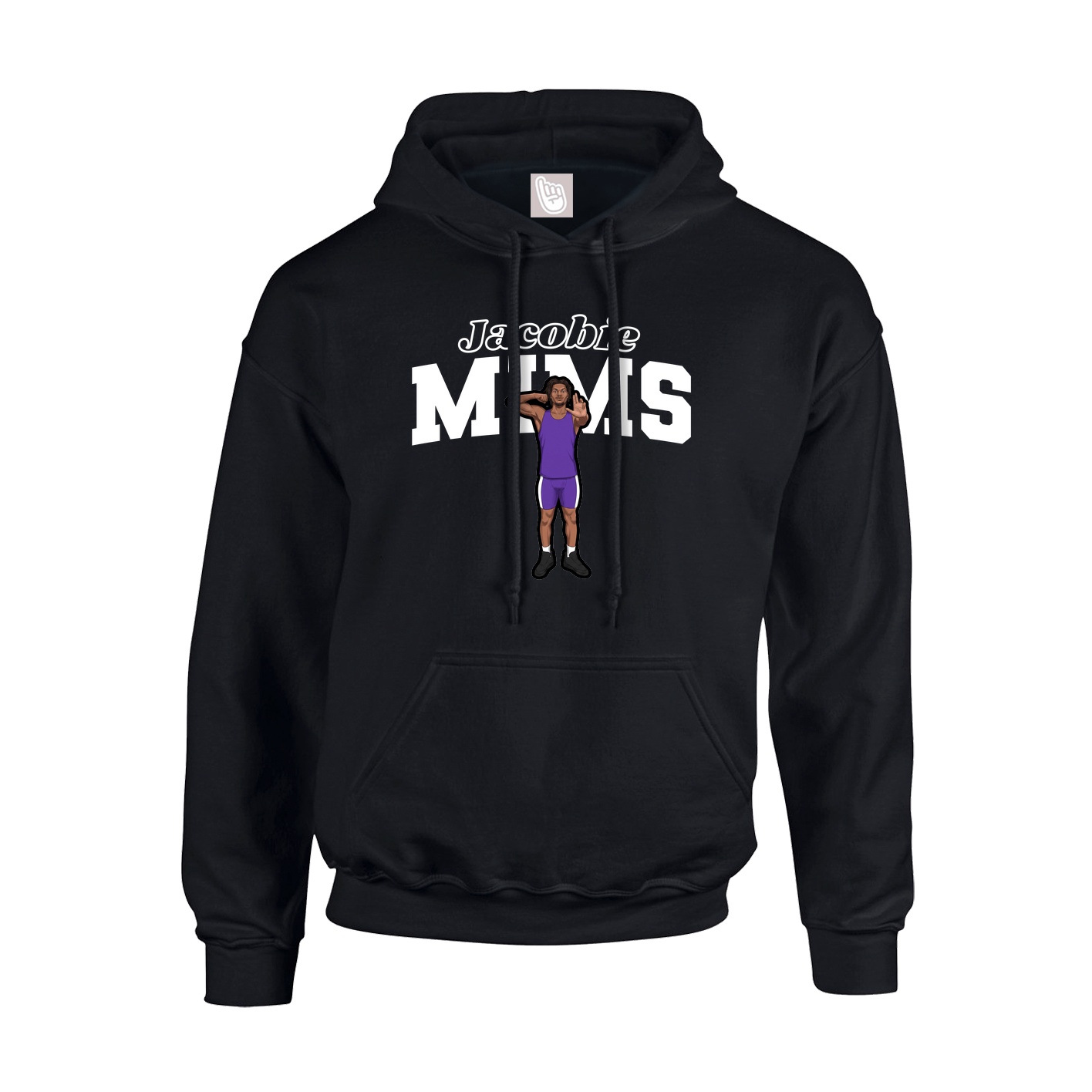 Hoodie — Name Arch in Black