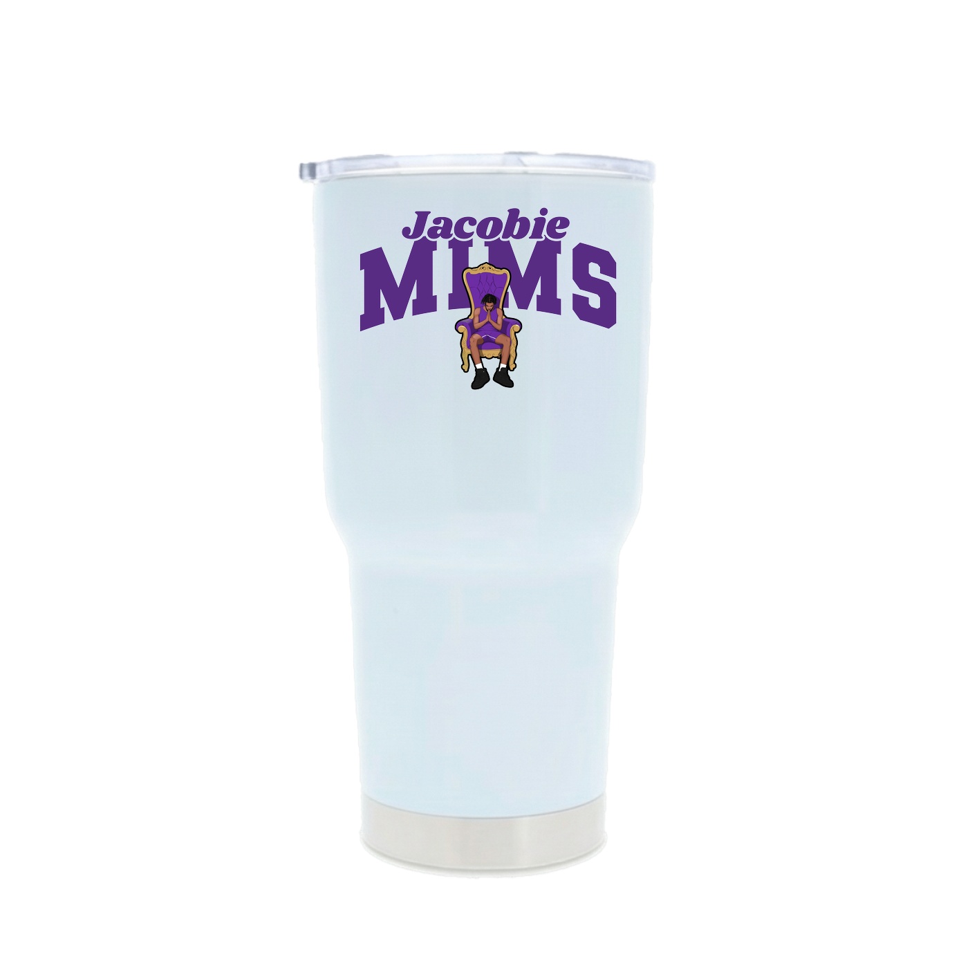30oz Stainless Steel Tumbler — Signature Arch in White