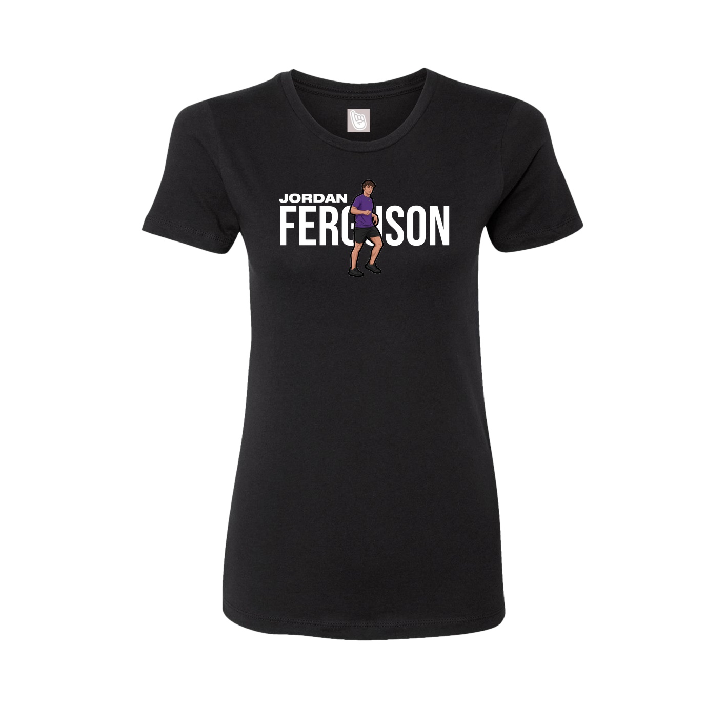 Fitted Women's Tee — Player Name in Black