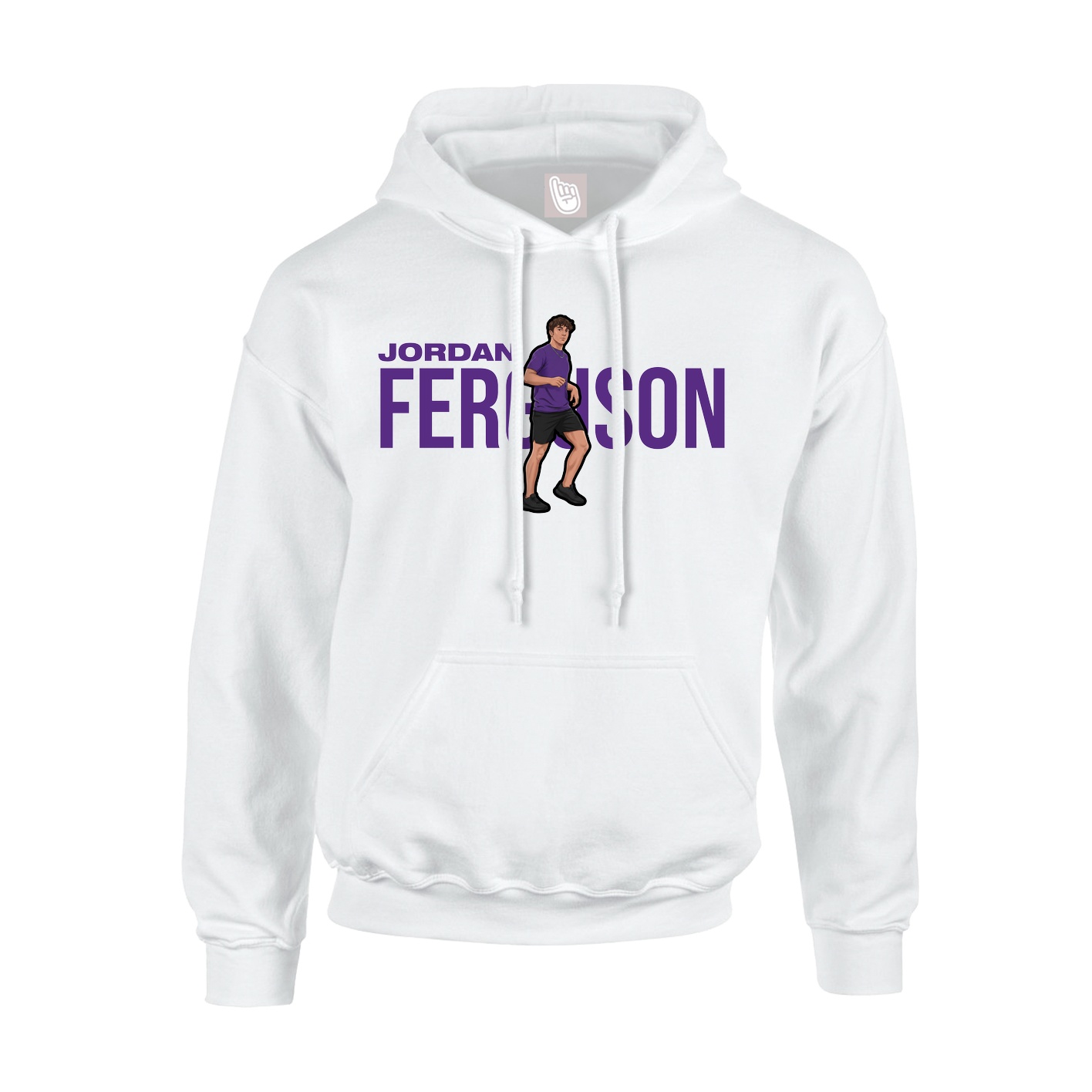 Youth Hoodie — Player Name in White