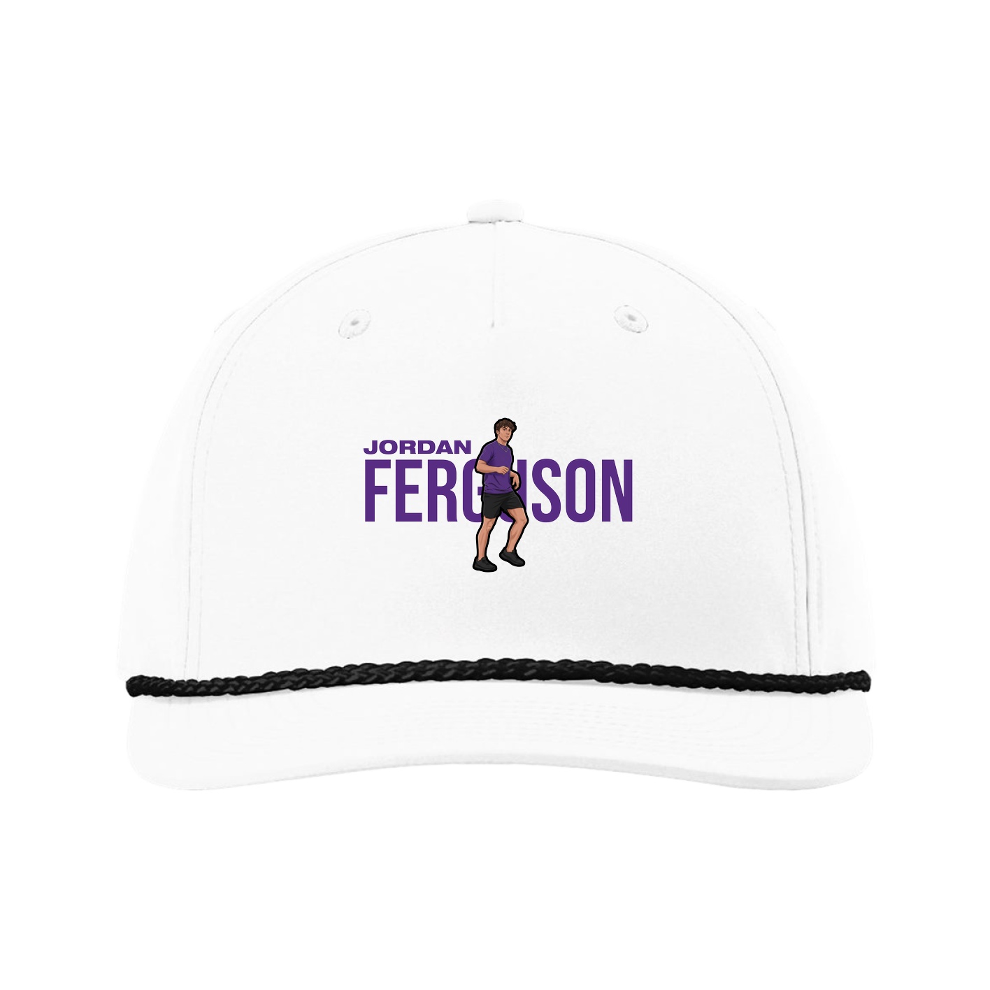 Five-Panel Classic Rope Cap — Player Name in White