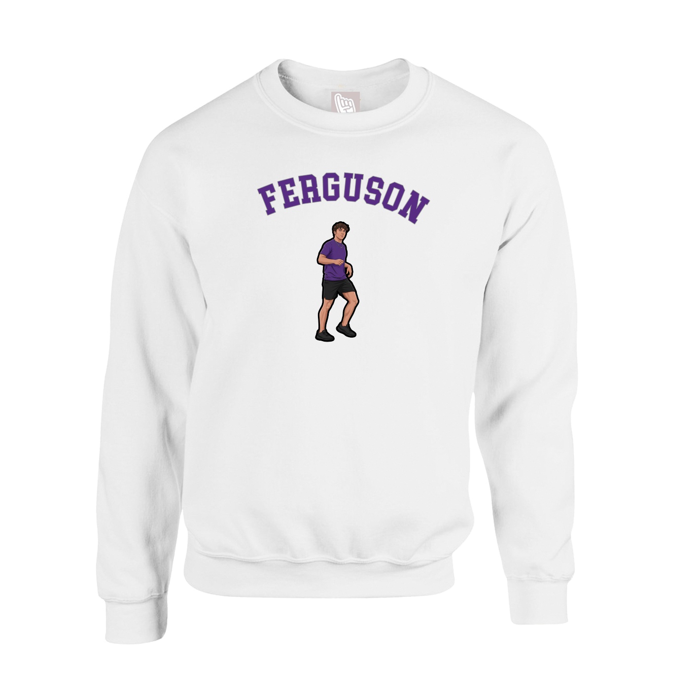 Fleece Crew — Shirsey Arch in White
