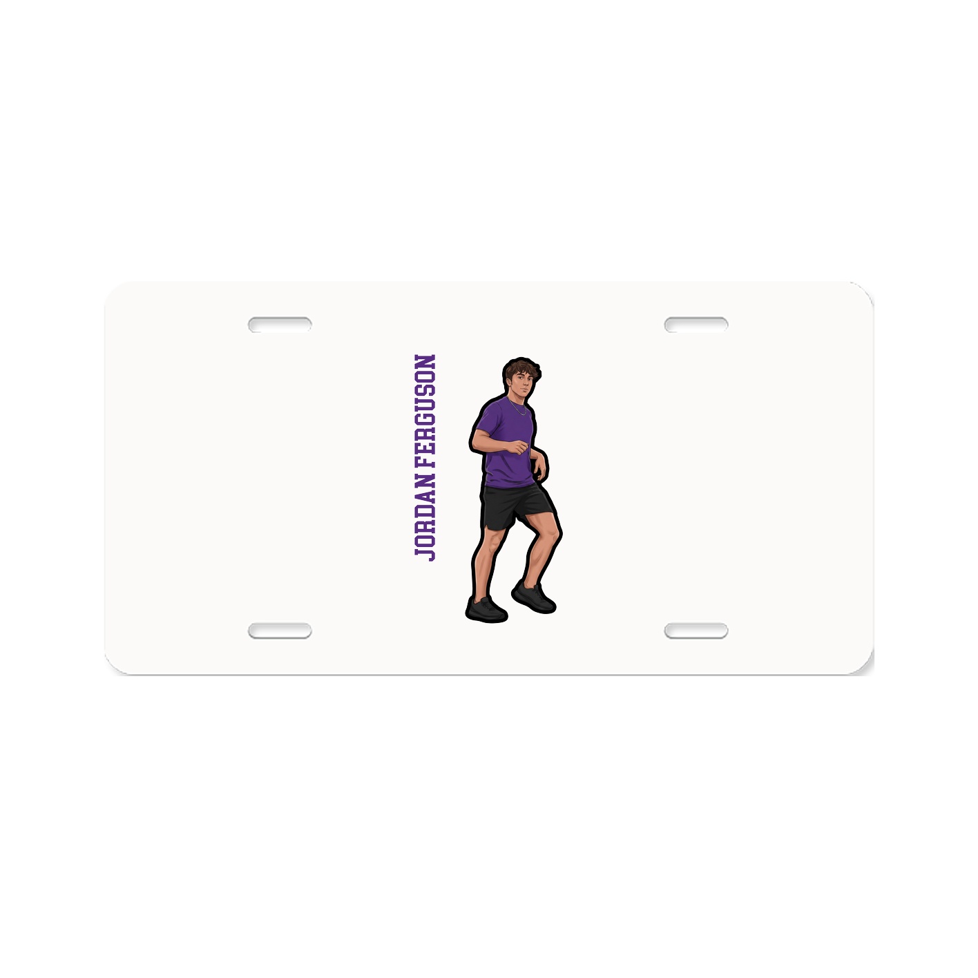License Plate — Name Vertical in Classic