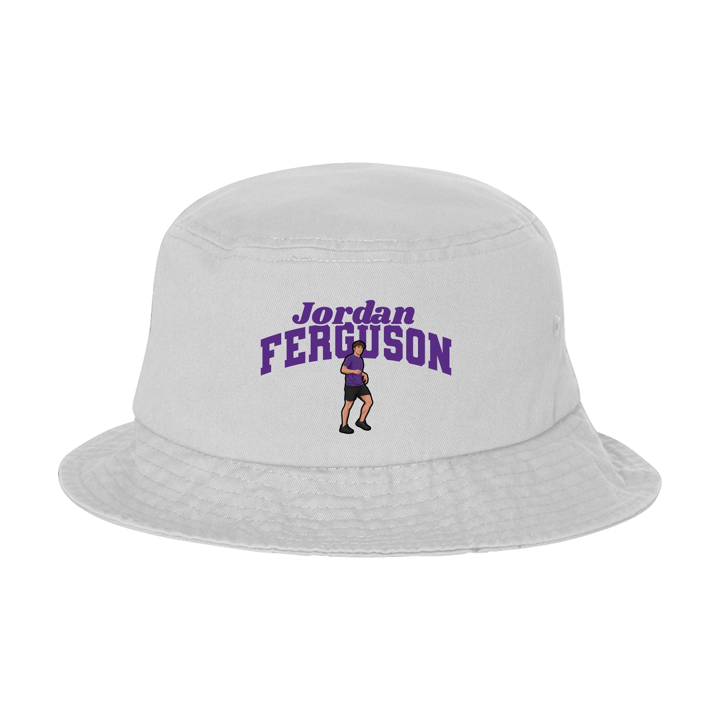 Bucket Cap — Signature Arch in White