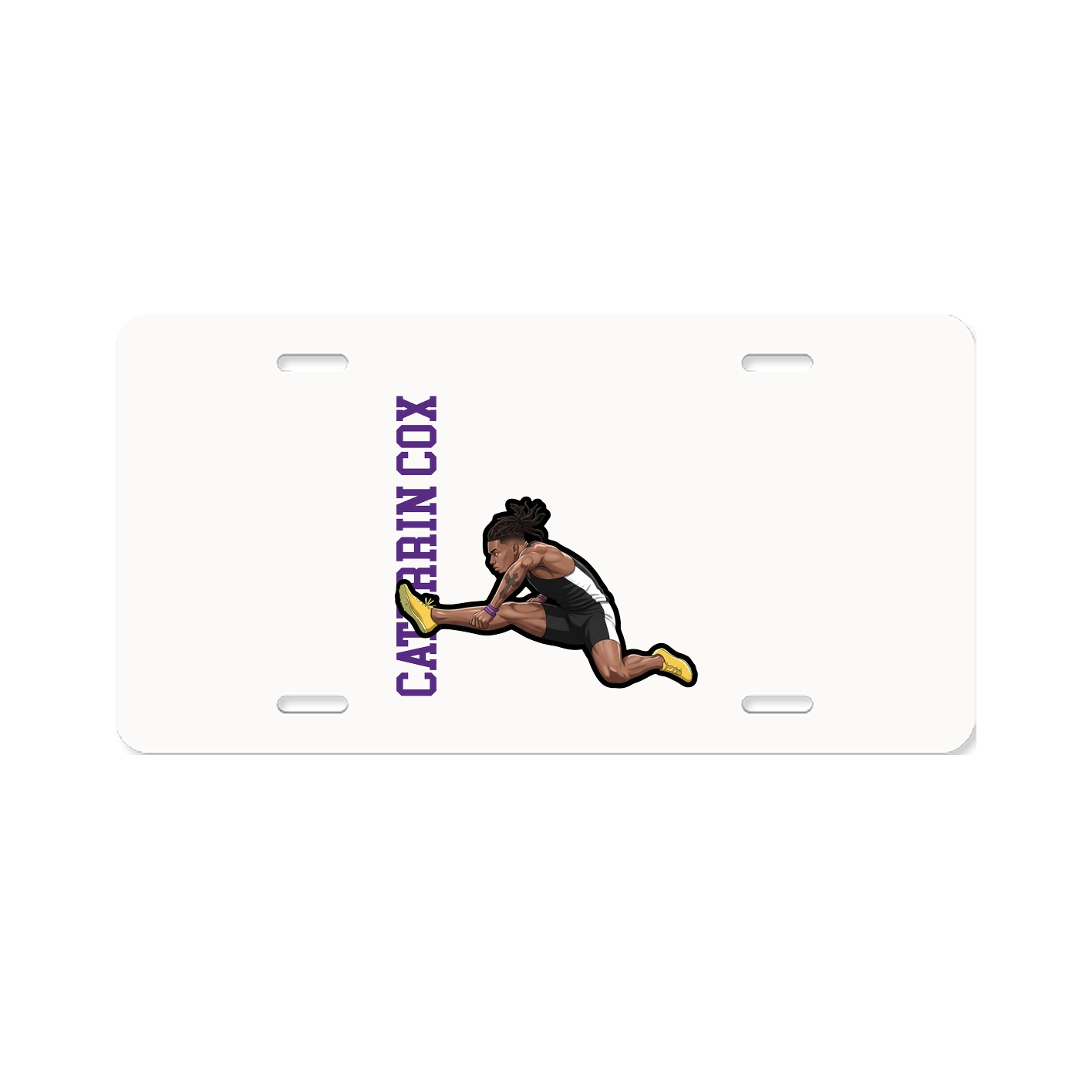 License Plate — Name Vertical in Classic