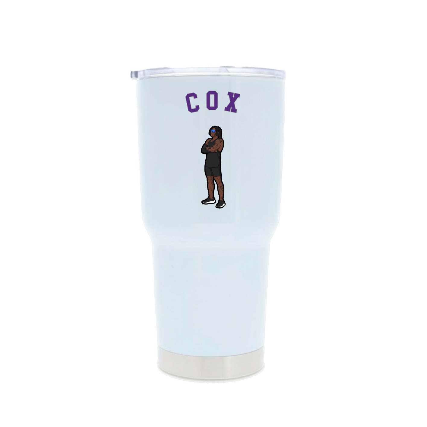 30oz Stainless Steel Tumbler — Shirsey Arch in White