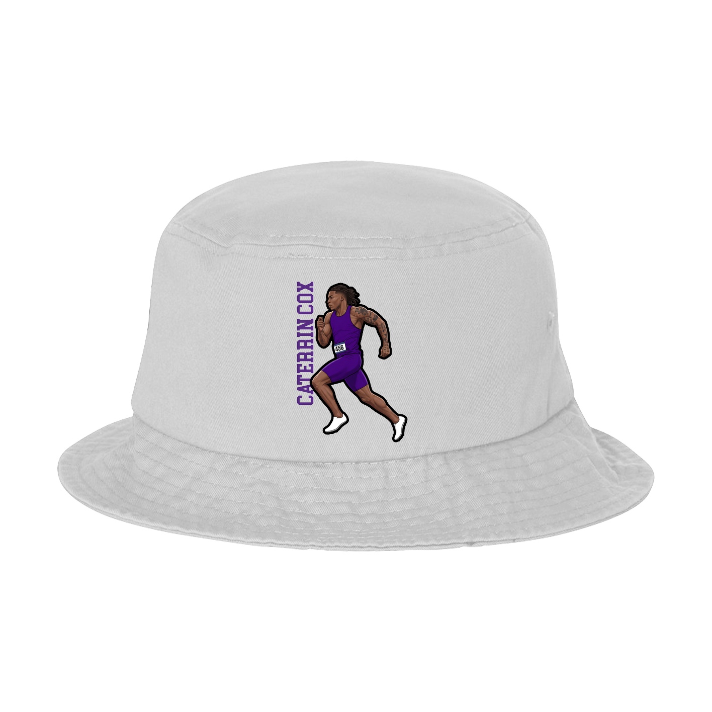 Bucket Cap — Name Vertical in White