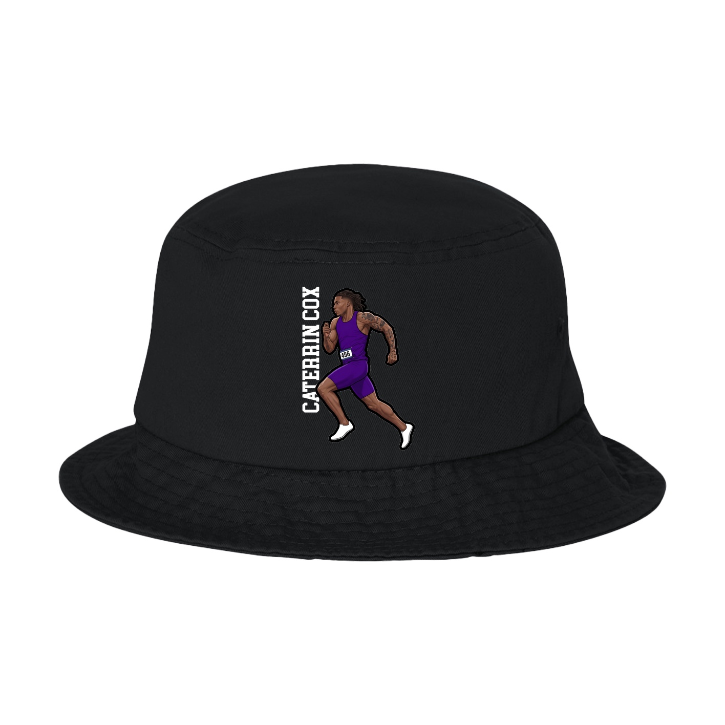 Bucket Cap — Name Vertical in Black