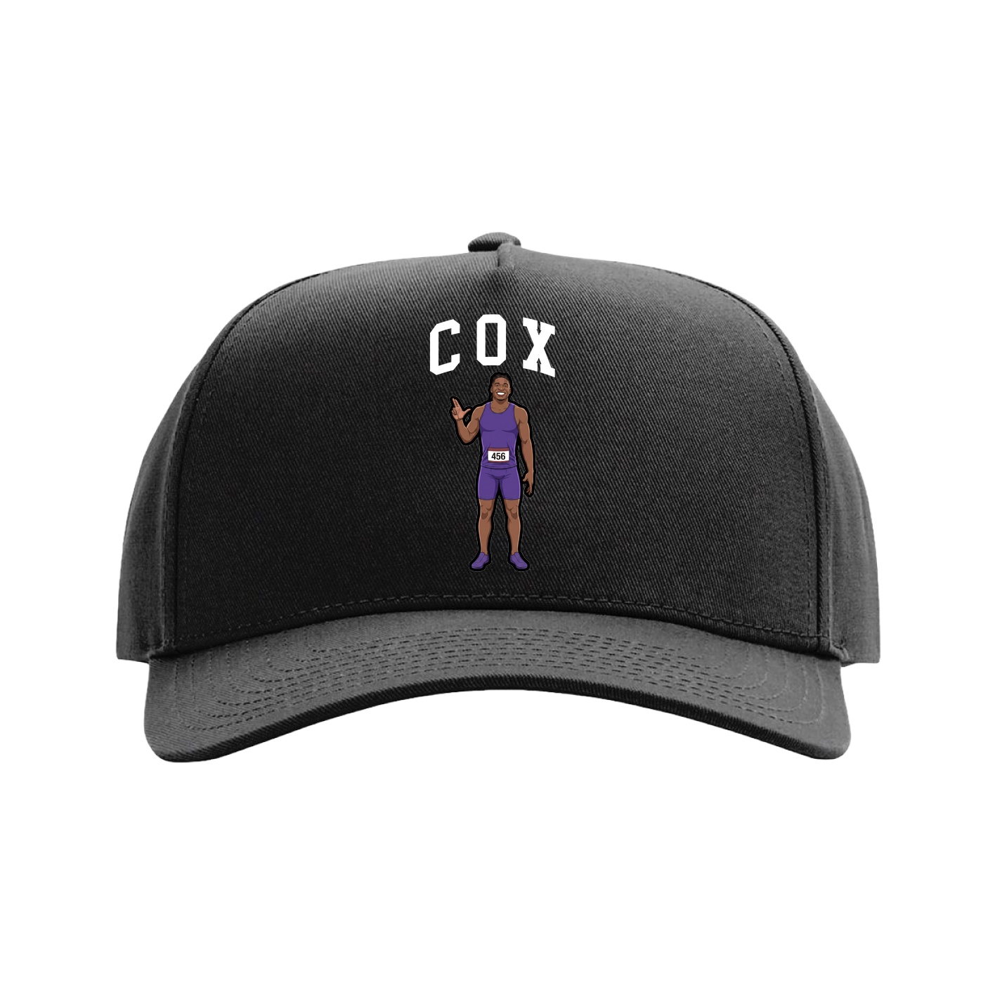 Full Fabric Five-Panel Champ Cap — Shirsey in Black