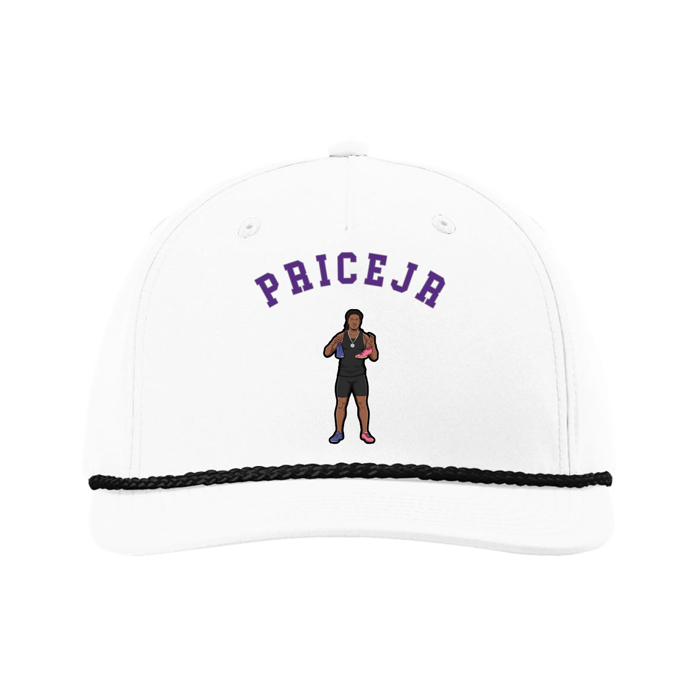 Five-Panel Classic Rope Cap — Shirsey Arch in White