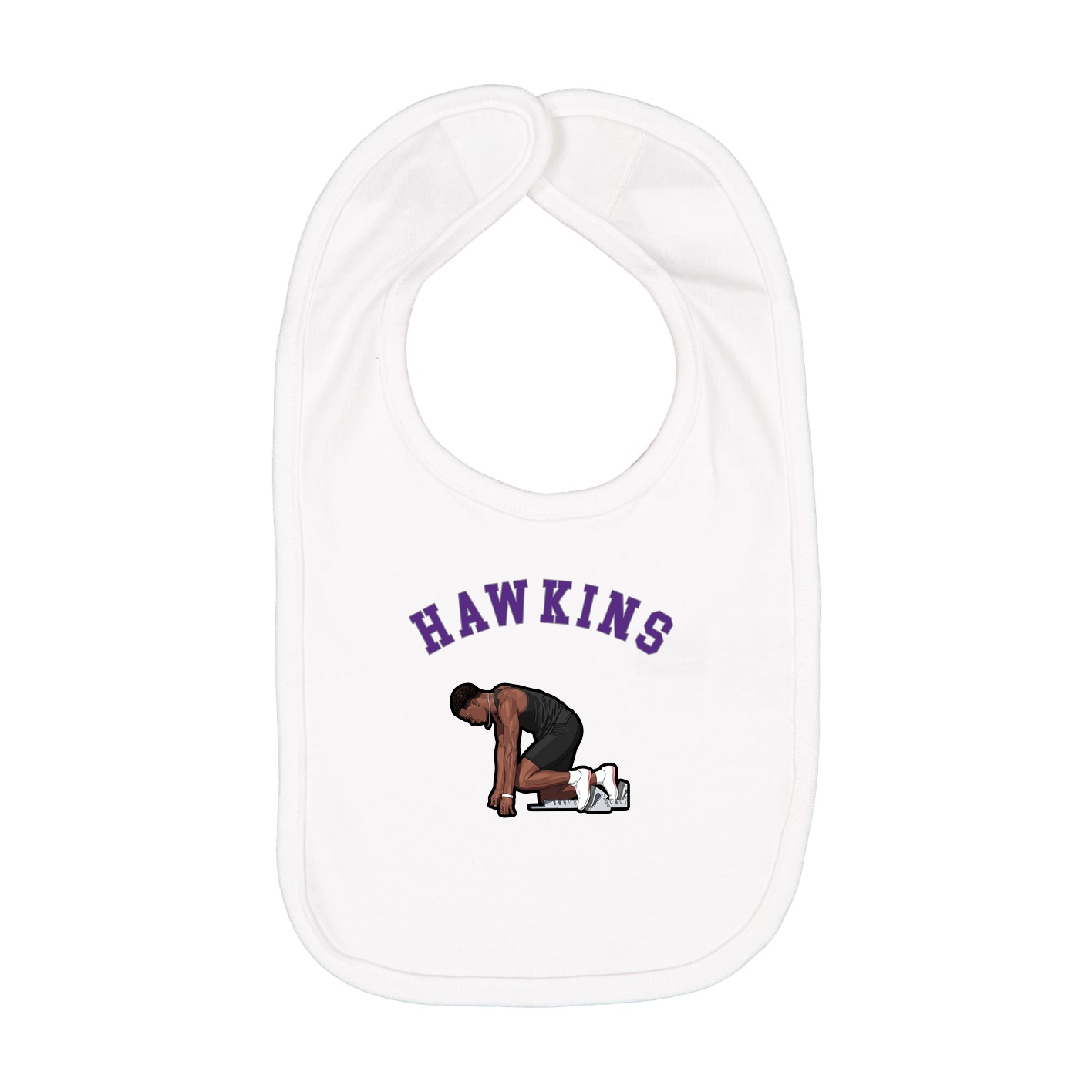 Infant Bib — Shirsey Arch in White
