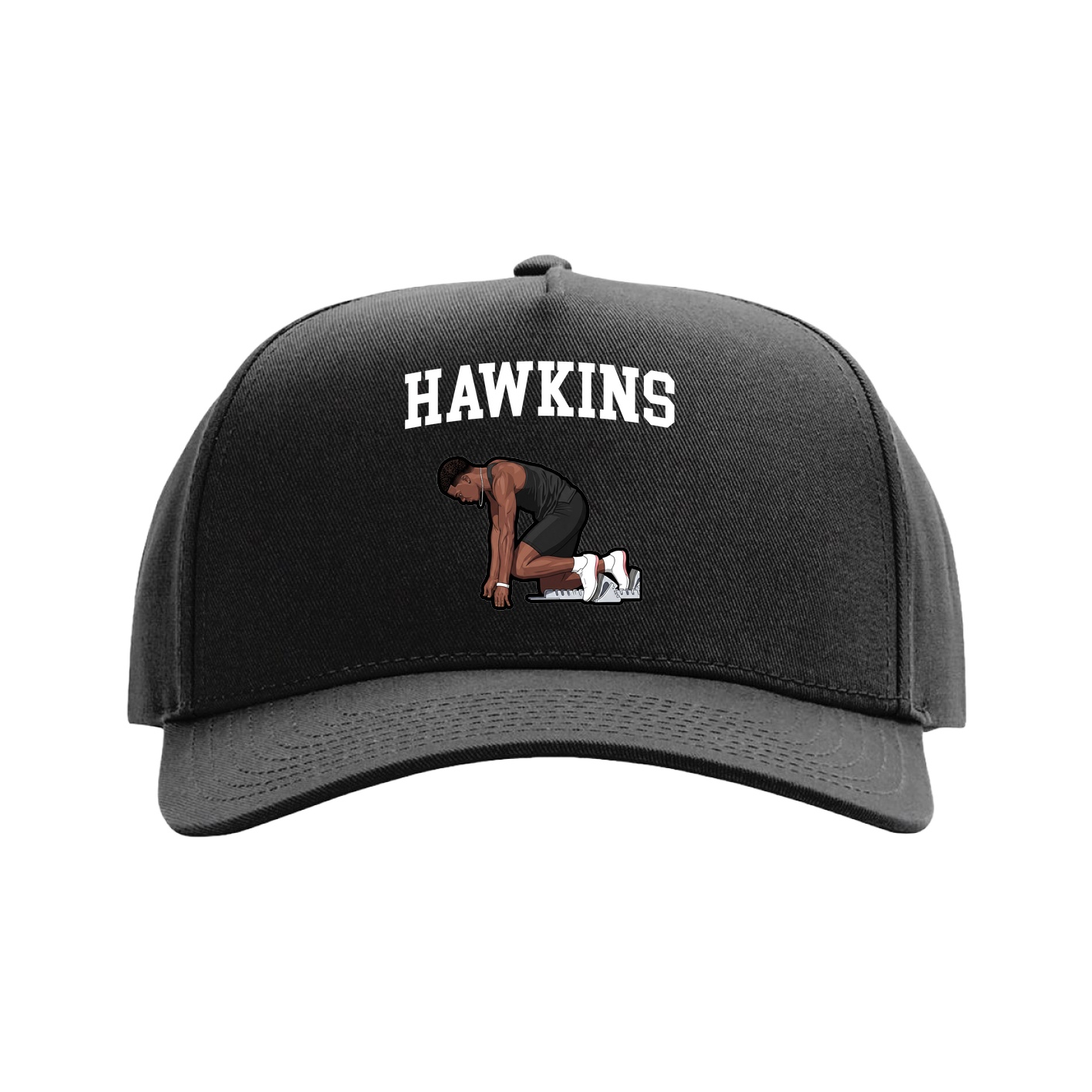 Full Fabric Five-Panel Champ Cap — Shirsey in Black