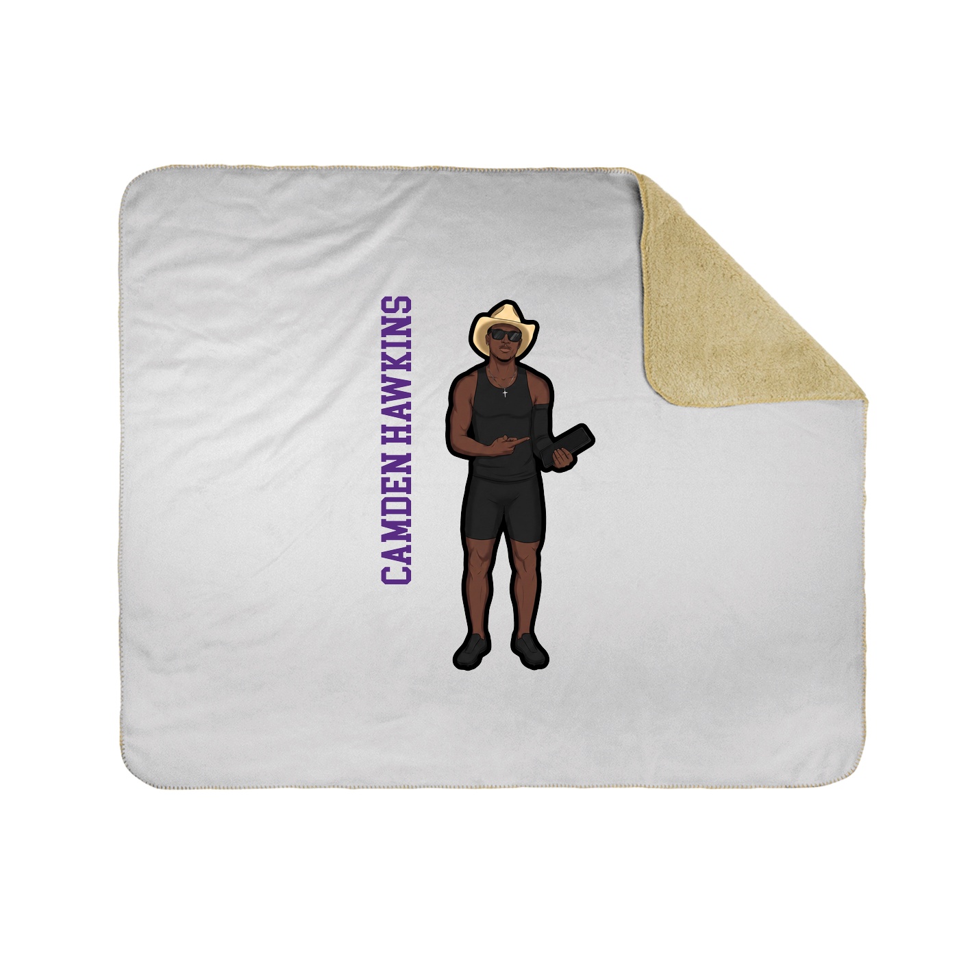 50x60 Sherpa Lined Throw Blanket