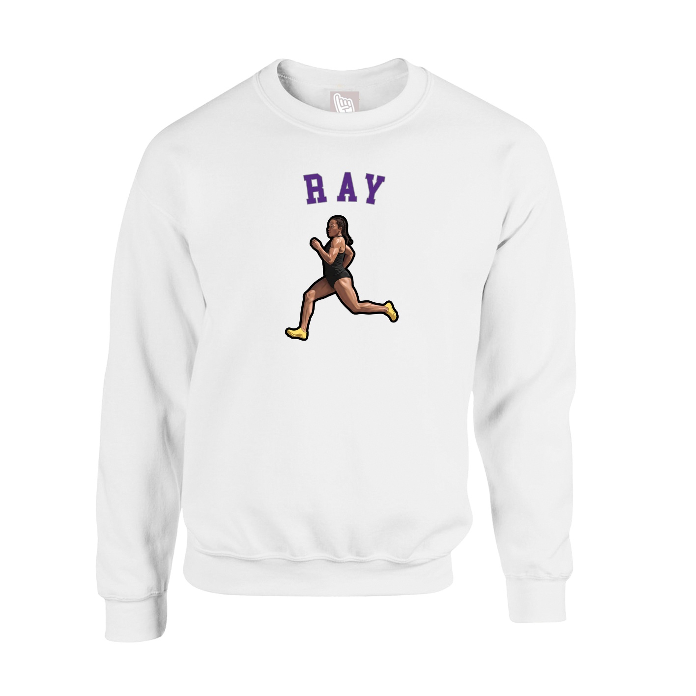 Fleece Crew — Shirsey Arch in White